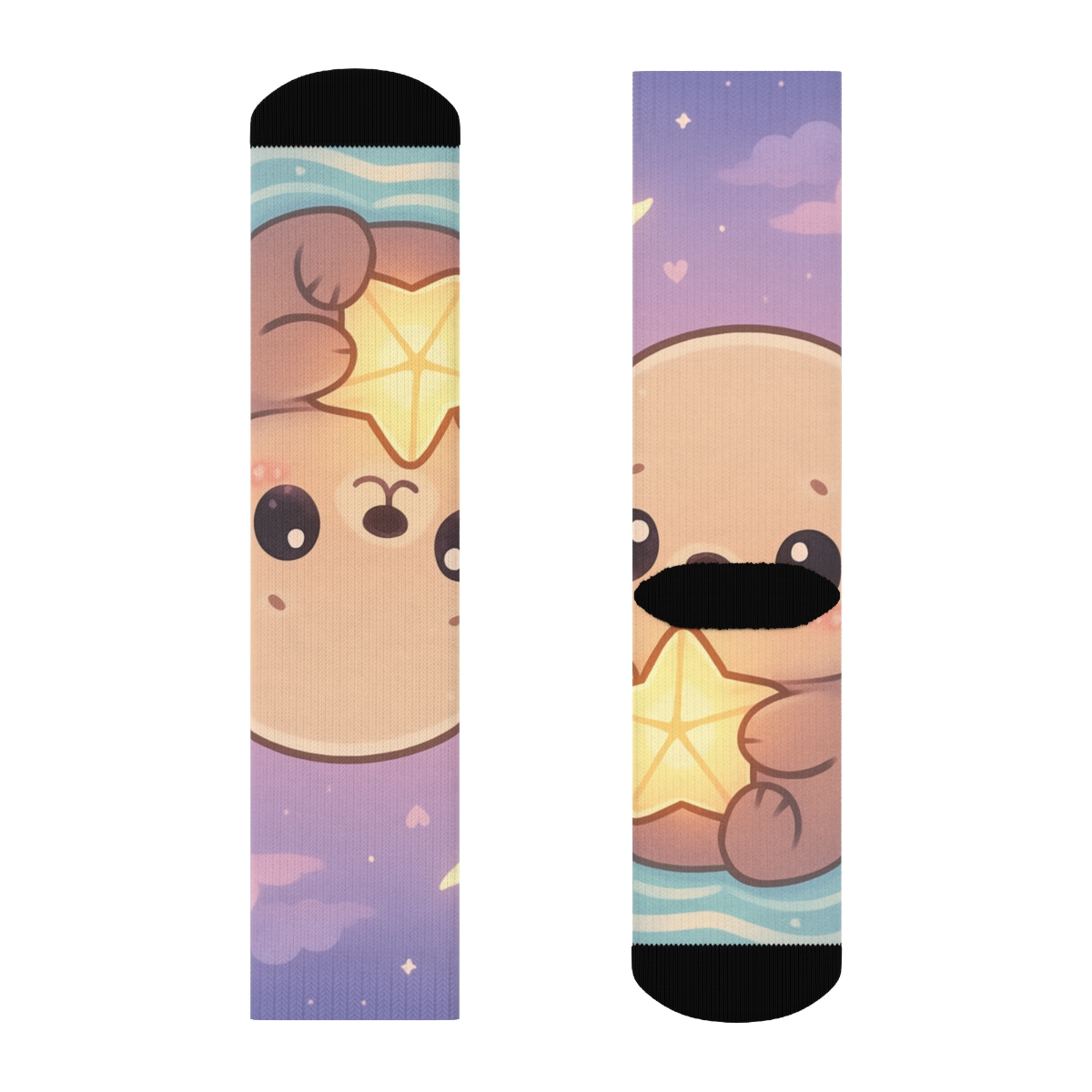 Sleepy Lantern Sea Otter designer logo socks
