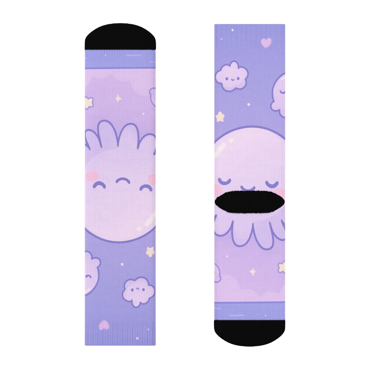 Sleepy Moon Jelly Puffs stylish patterned socks