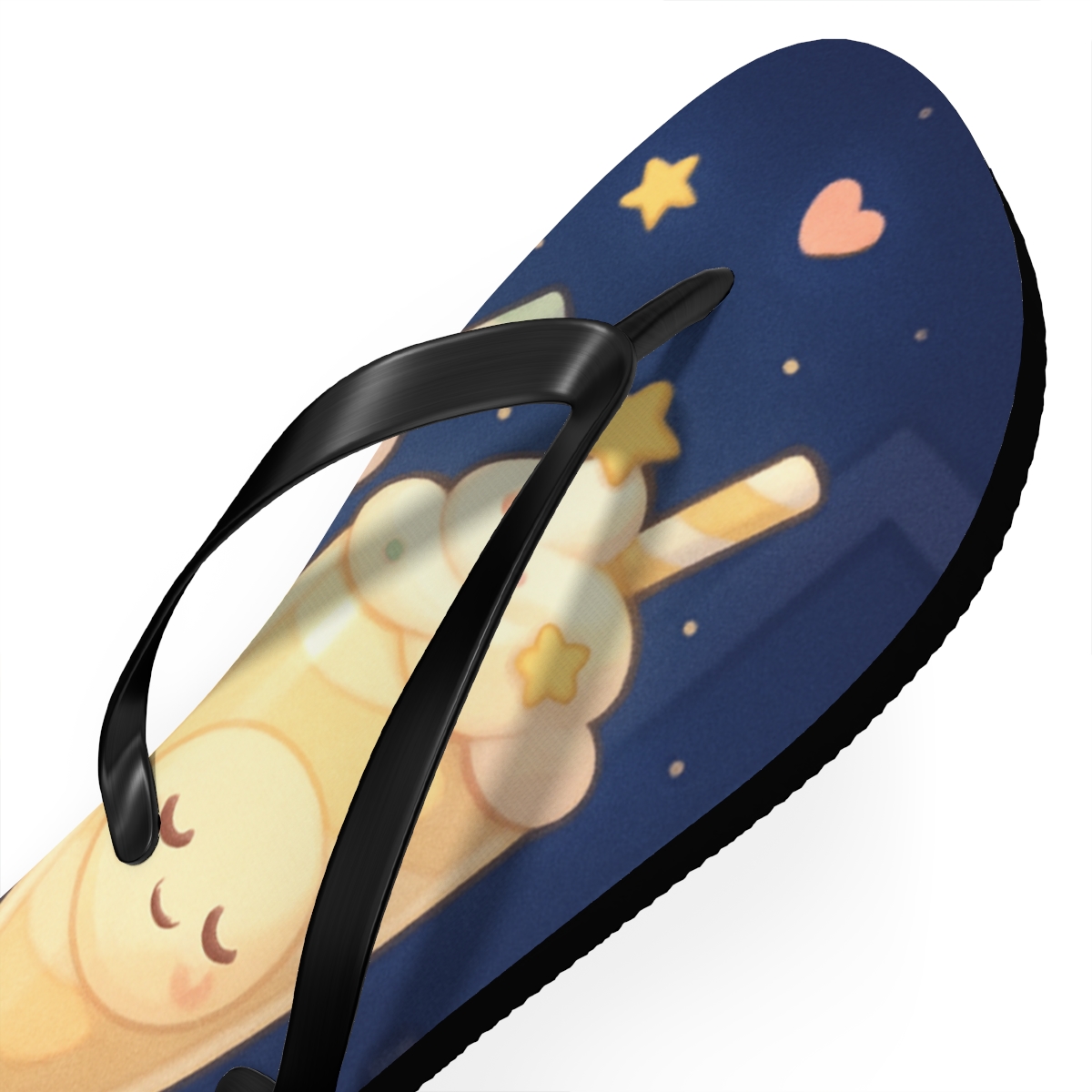 Sleepy Moon Milkshakes trendy printed flip flops