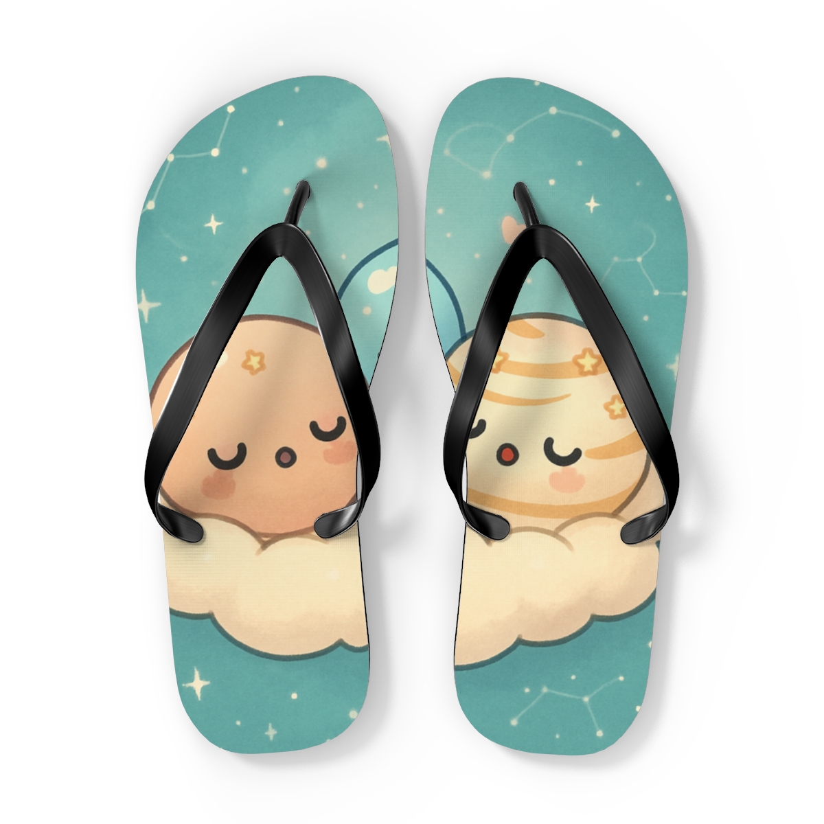 Sleepy Planet Pudding Friends soft sole flip flops