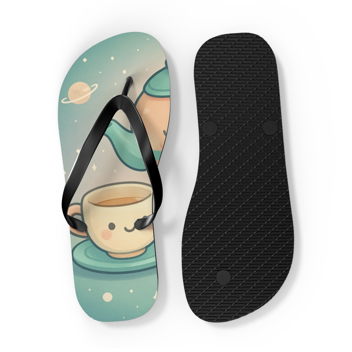 Sleepy Planet Tea Party soft sole flip flops