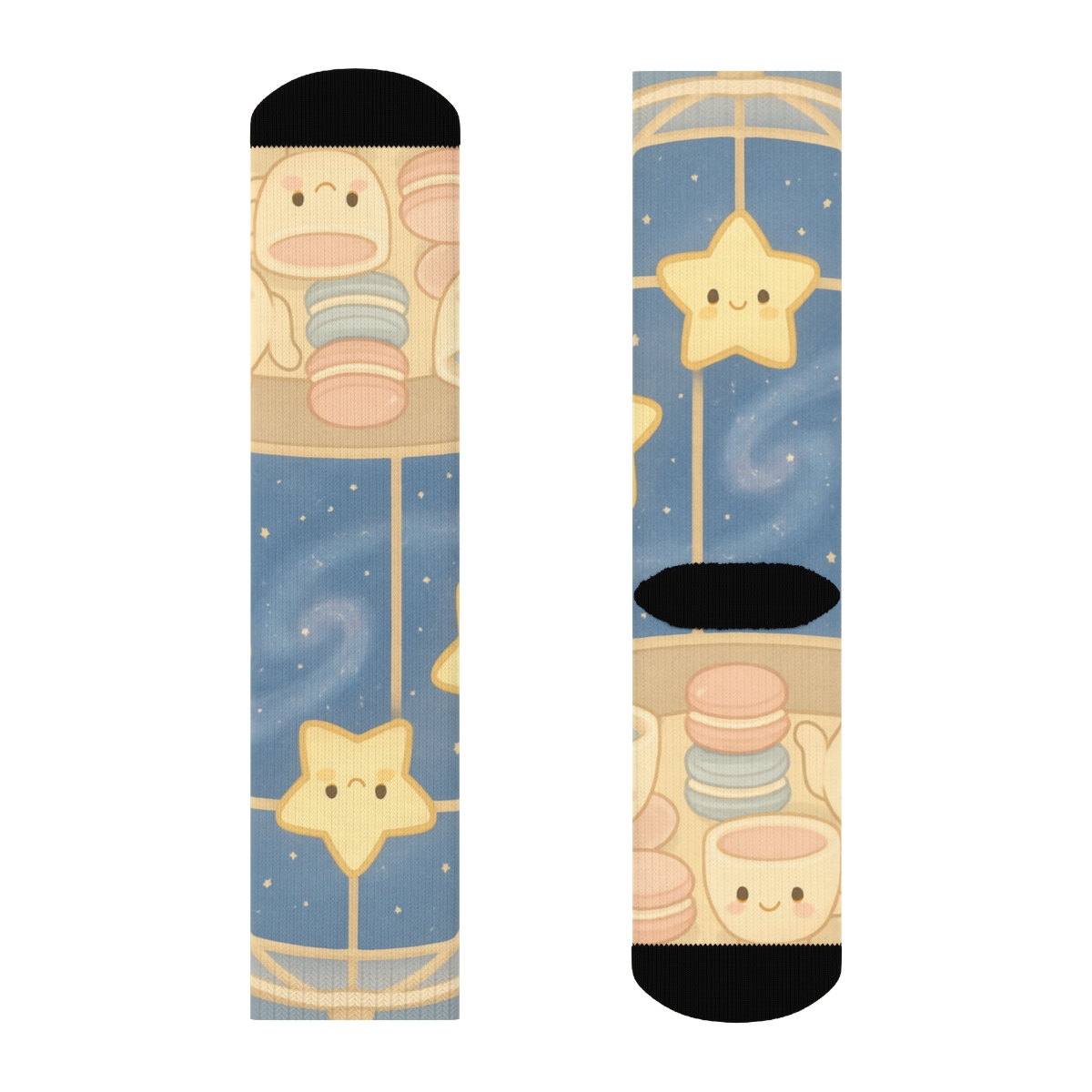 Sleepy Star Lantern Tea Party custom socks