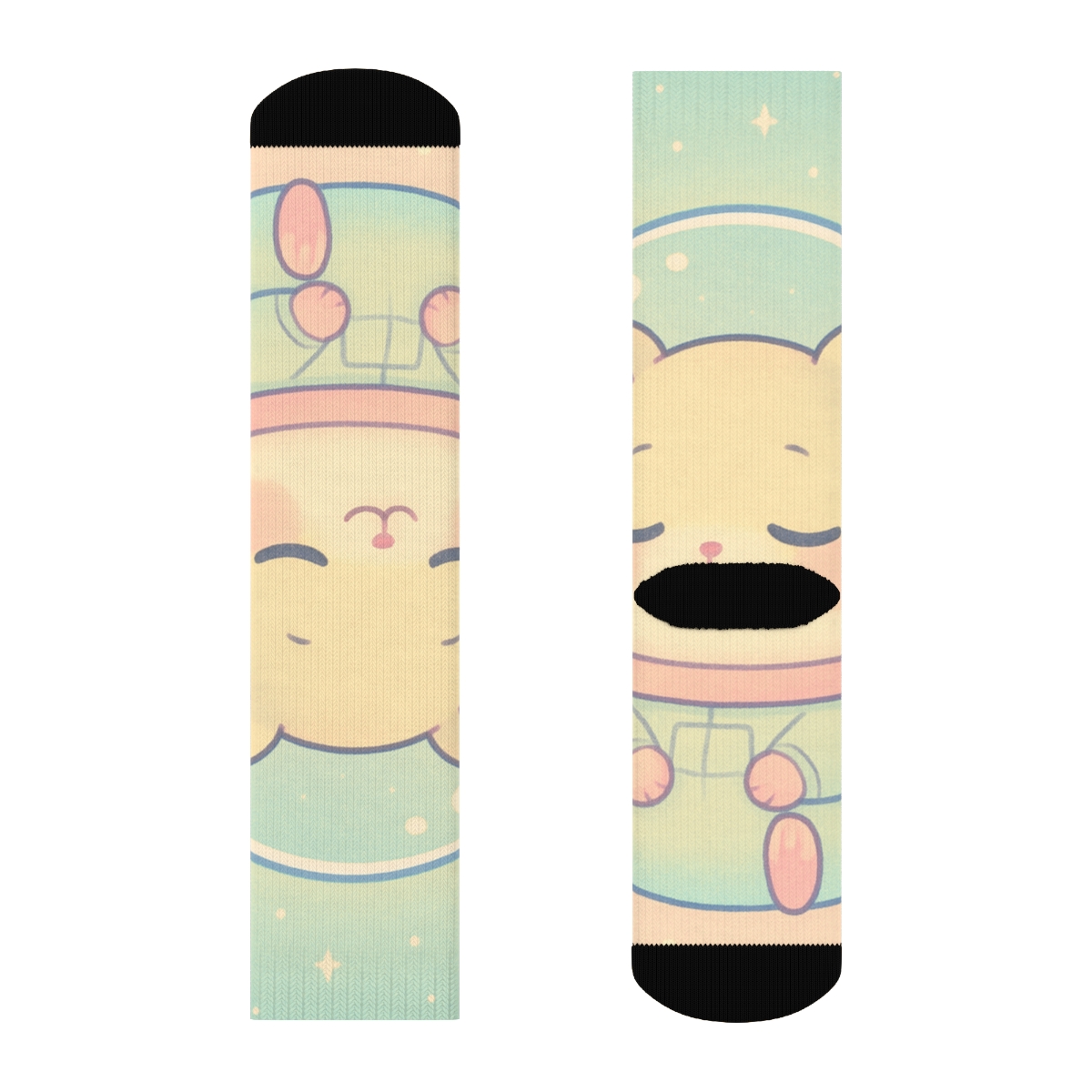 Sleepy Stardust Hamster Capsule custom socks