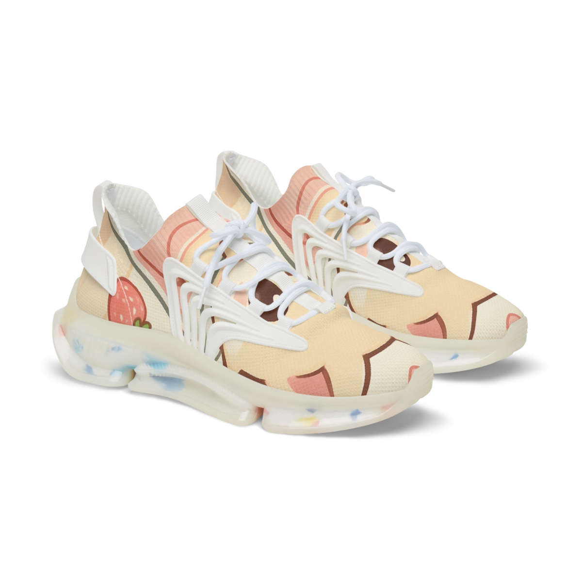 Sleepy Strawberry Milk Fox premium sport sneakers