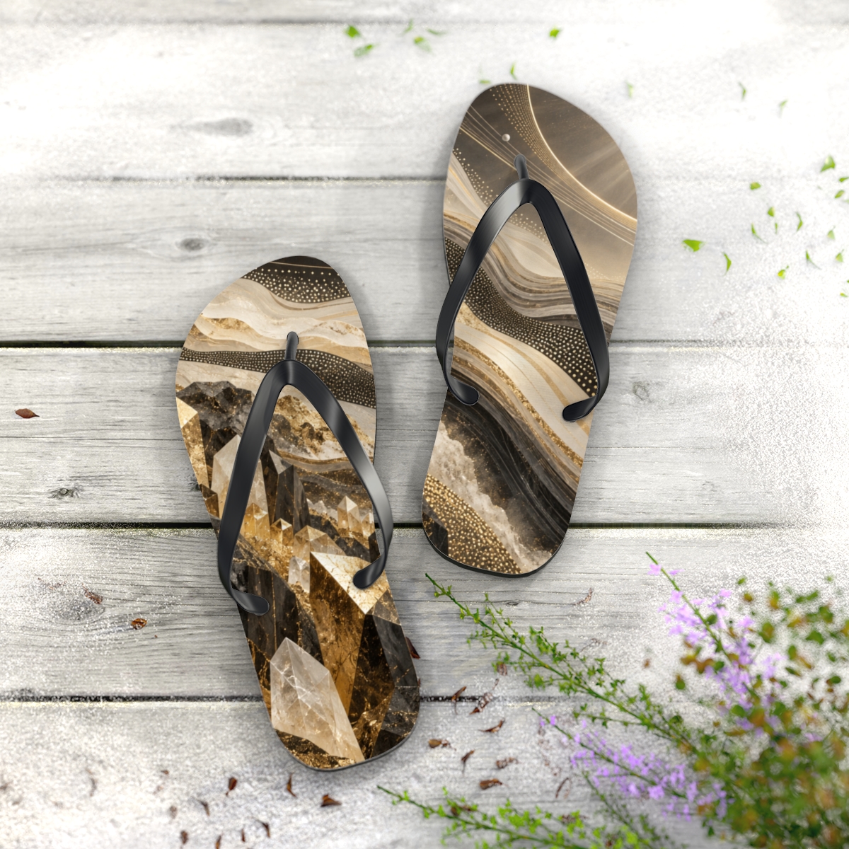 Solar Silt Prism Cascade colorful rubber flip flops [AI-cf9f8fa9-c78791e62ae7]