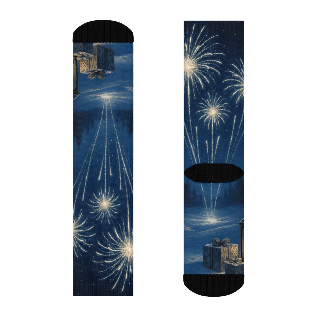 Solstice Spark And Snow unique printed sockscustom socks