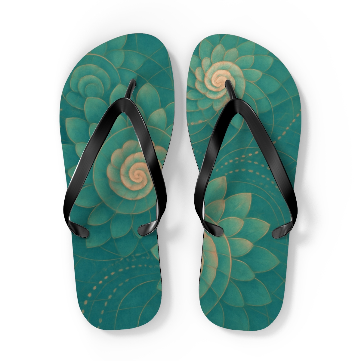 Spiral Blossom Matrix soft sole flip flops
