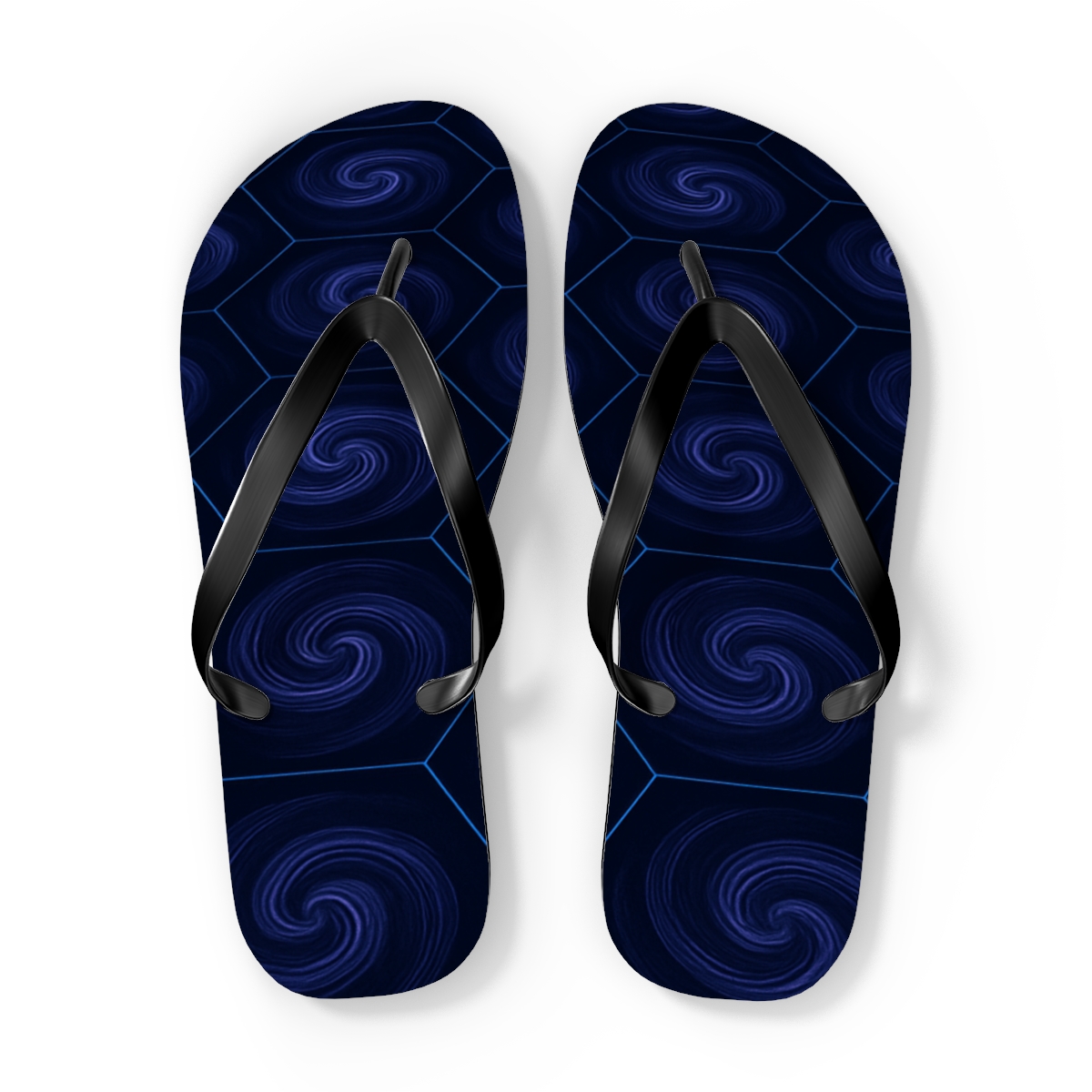 Spiral Nebula Tessellation personalized beach flip flops