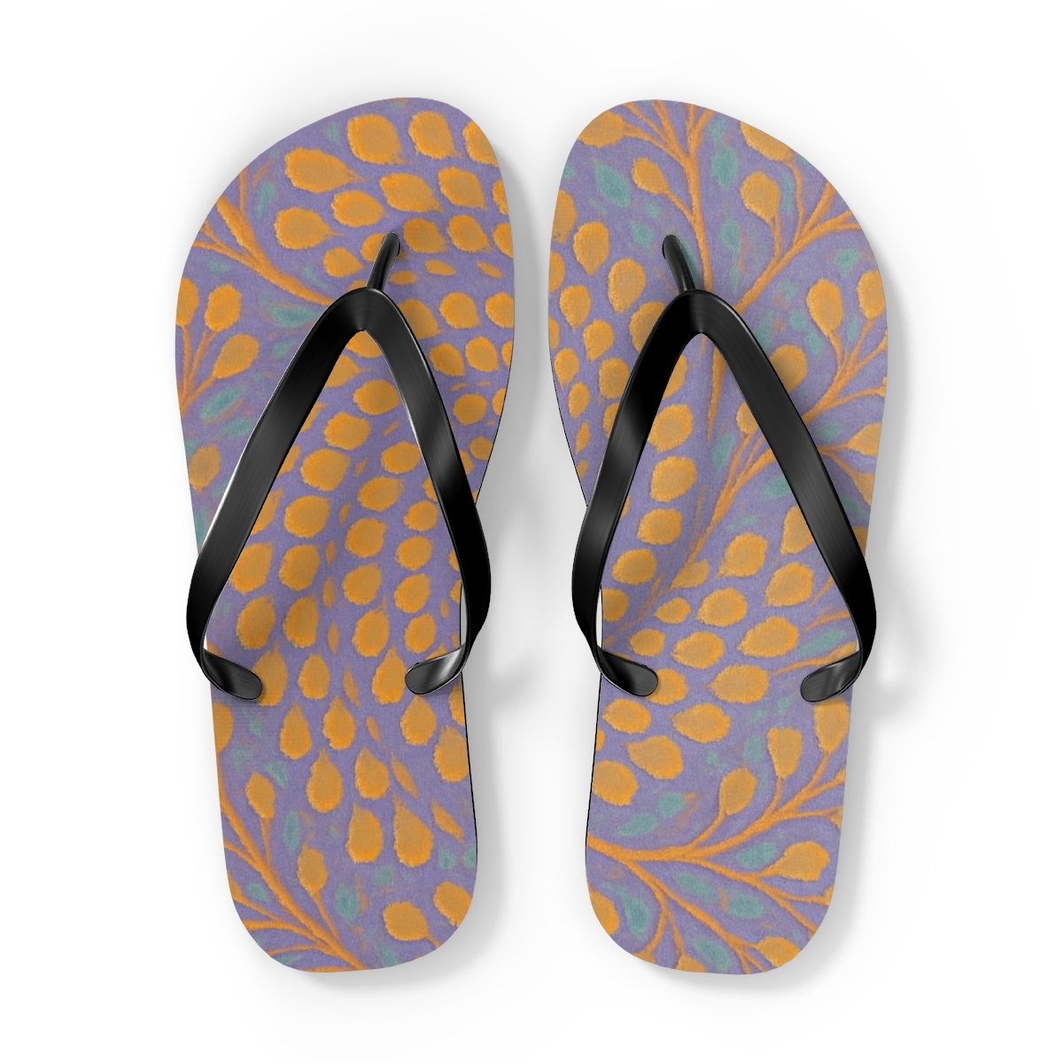 Spiral Petal Array personalized beach flip flops
