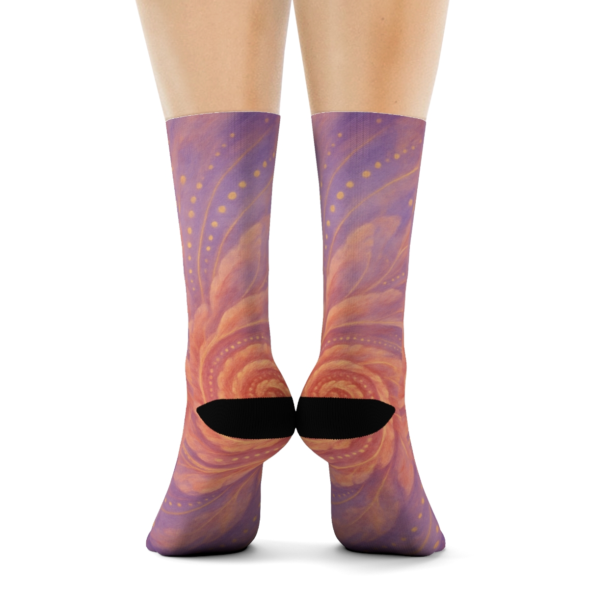 Spiral Petal Cascade warm winter socks