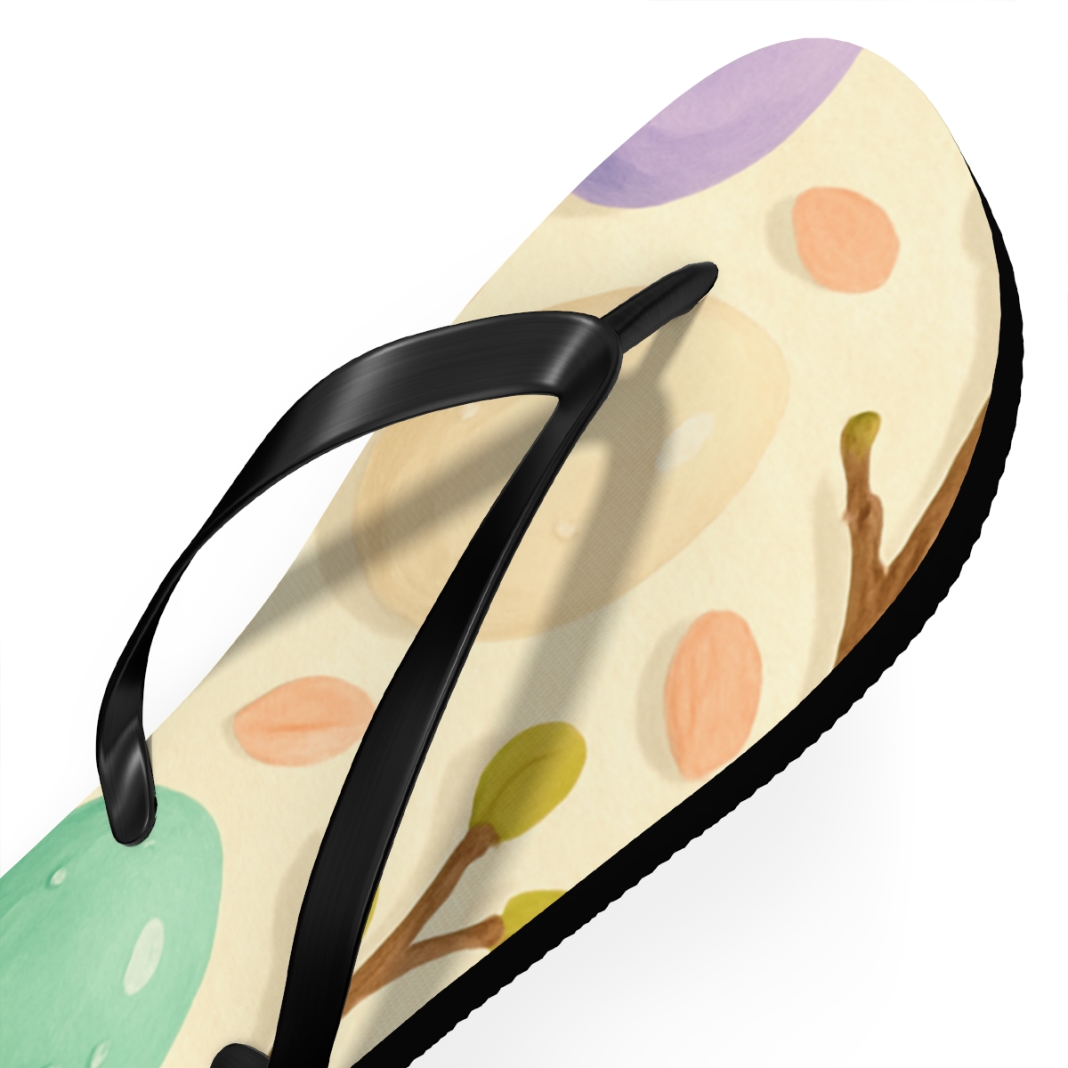Spring Egg Dawn Garden Pattern custom flip flops