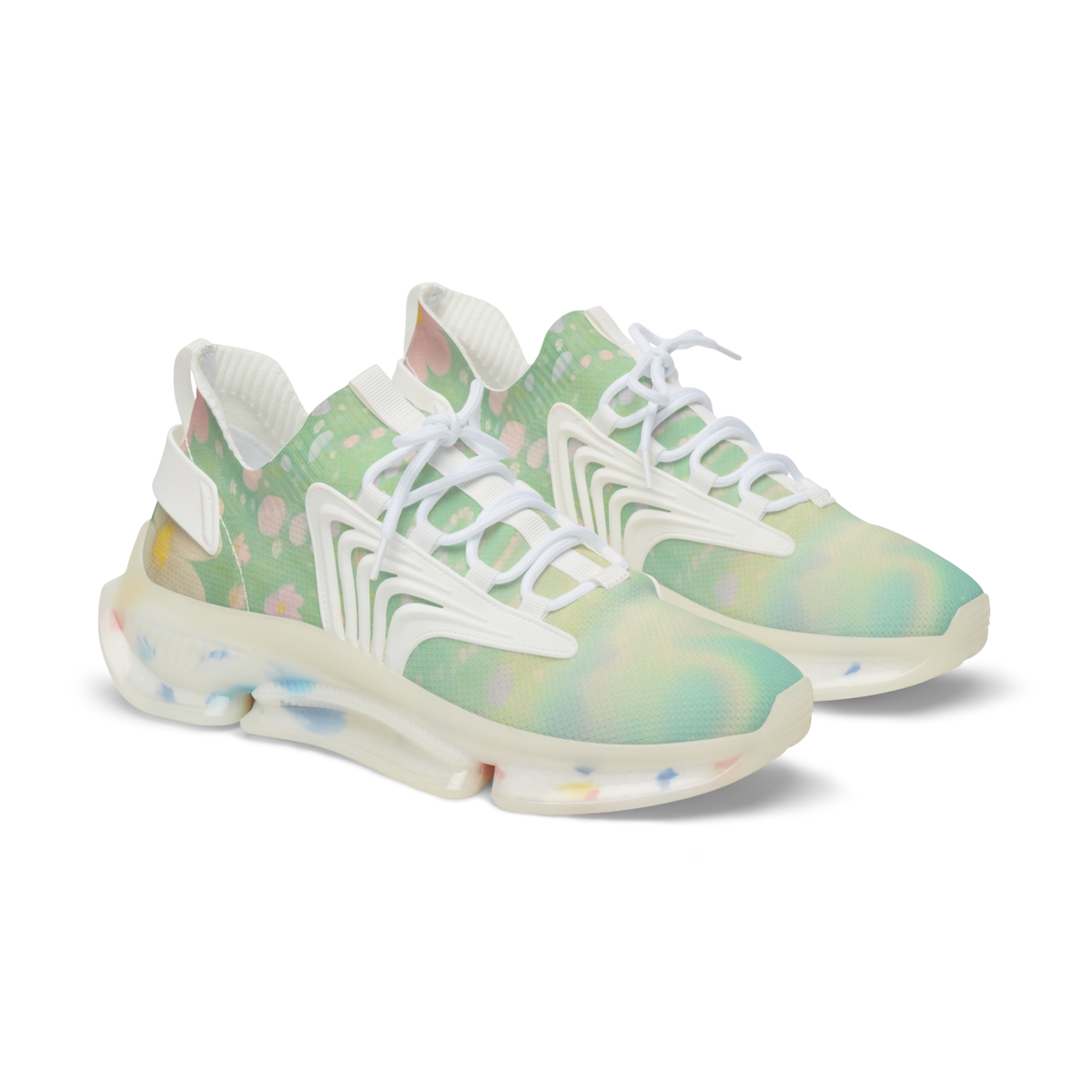 Spring Eggshell Aurora Garden premium sport sneakers