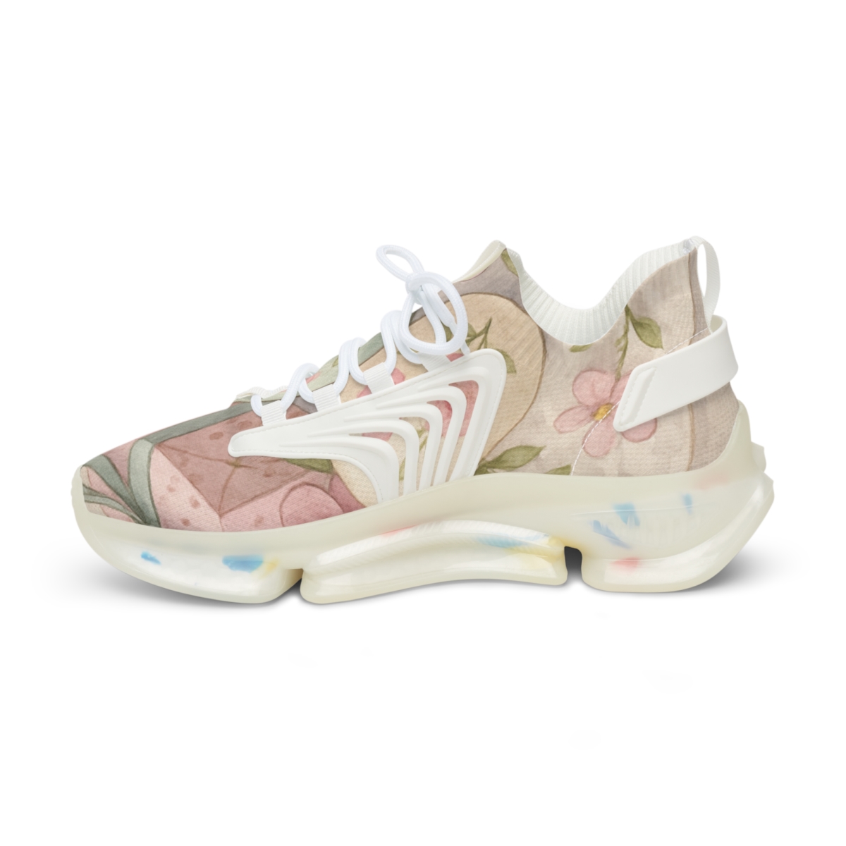 Spring Eggshell Bloom Tableau stylish casual sneakers