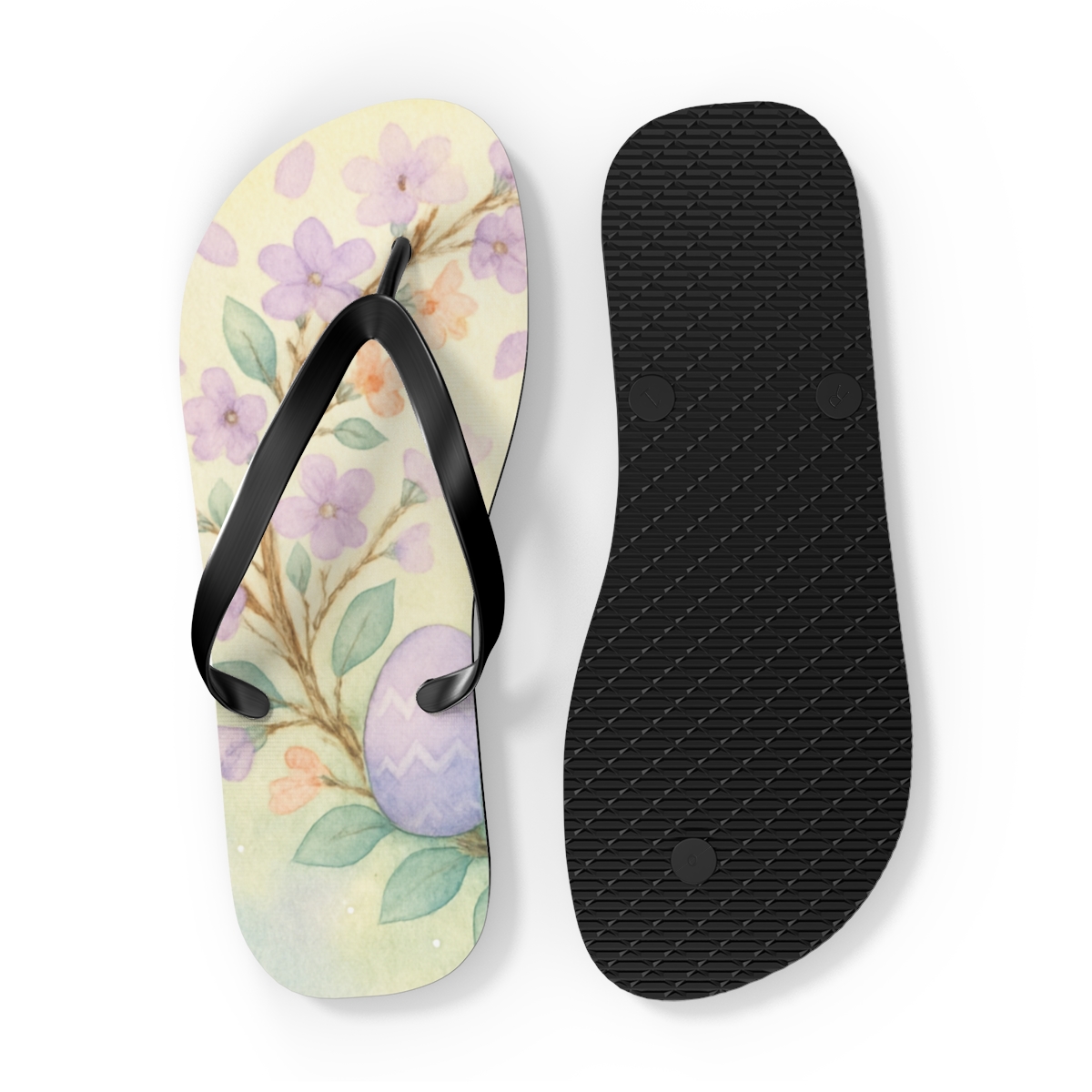Spring Eggshell Blossom Auroras soft sole flip flops