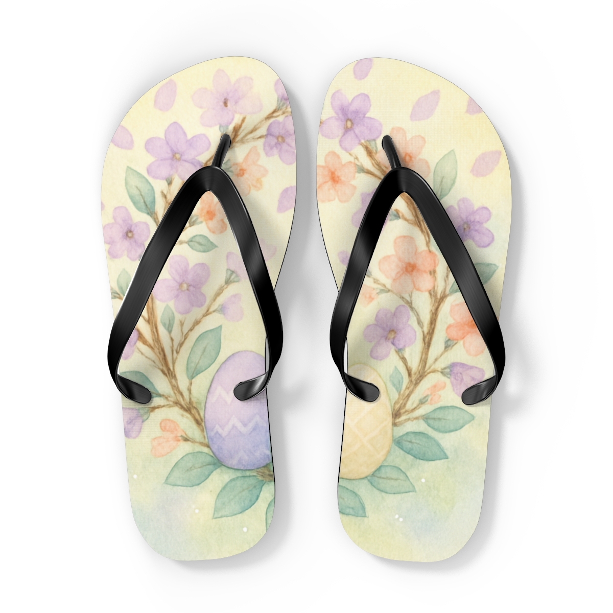 Spring Eggshell Blossom Auroras soft sole flip flops