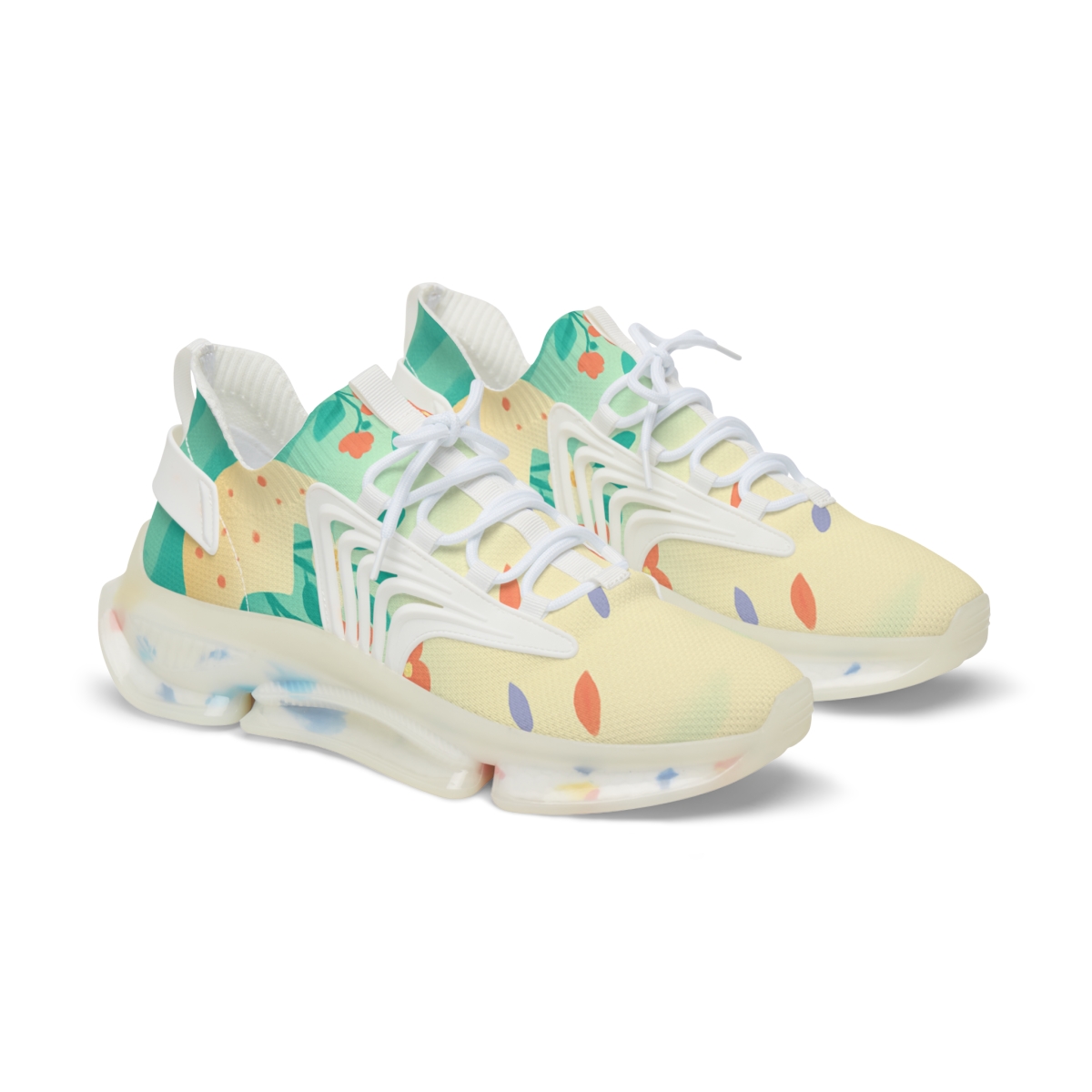 Spring Eggshell Blossom Parade custom sneakers