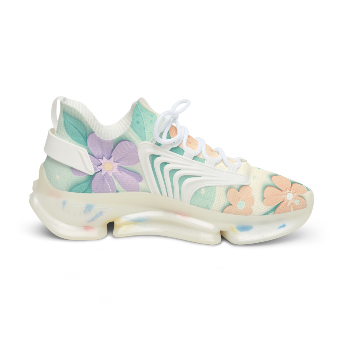 Spring Eggshell Nebula Garden comfortable running sneakers