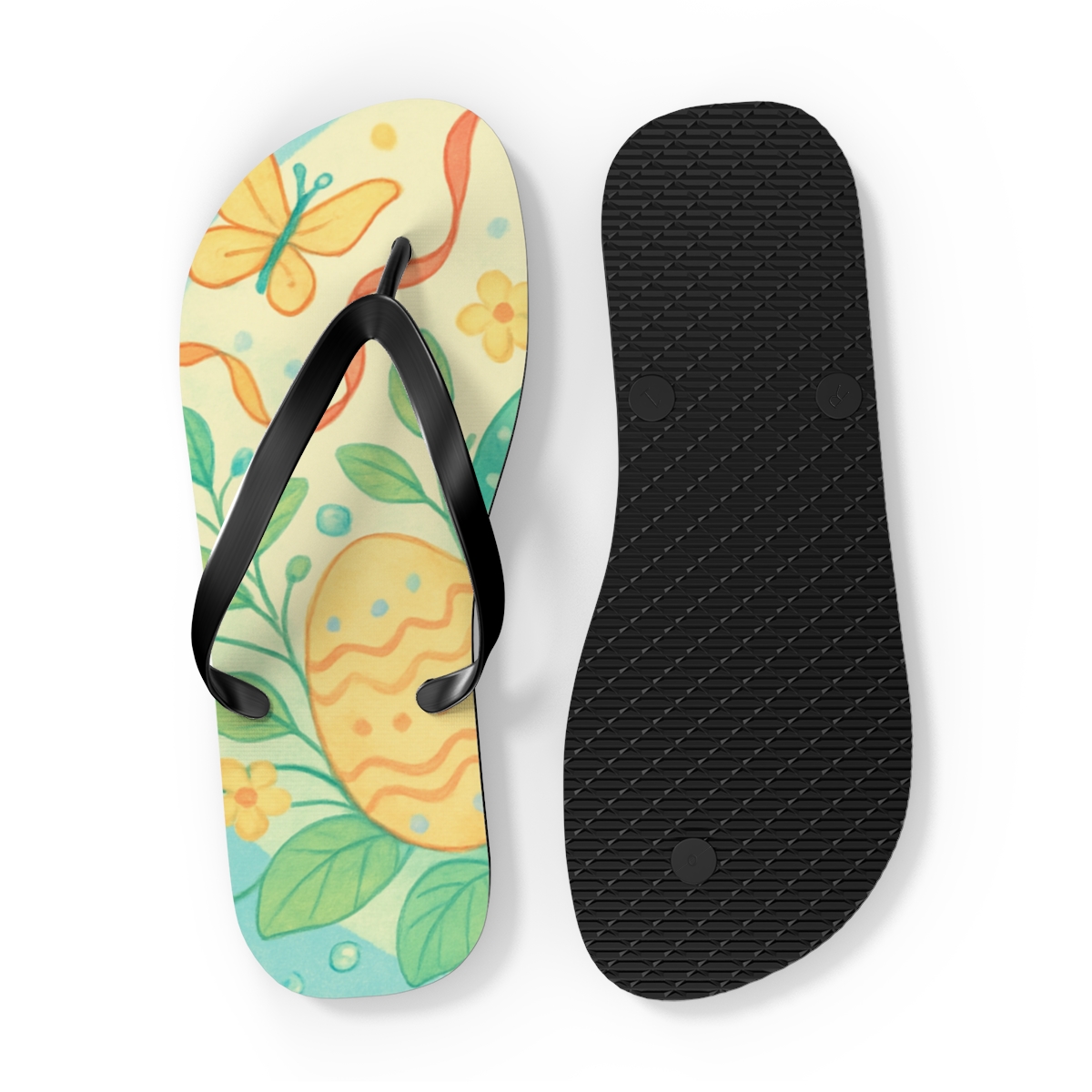Spring Equinox Egg Garden designer logo flip flops