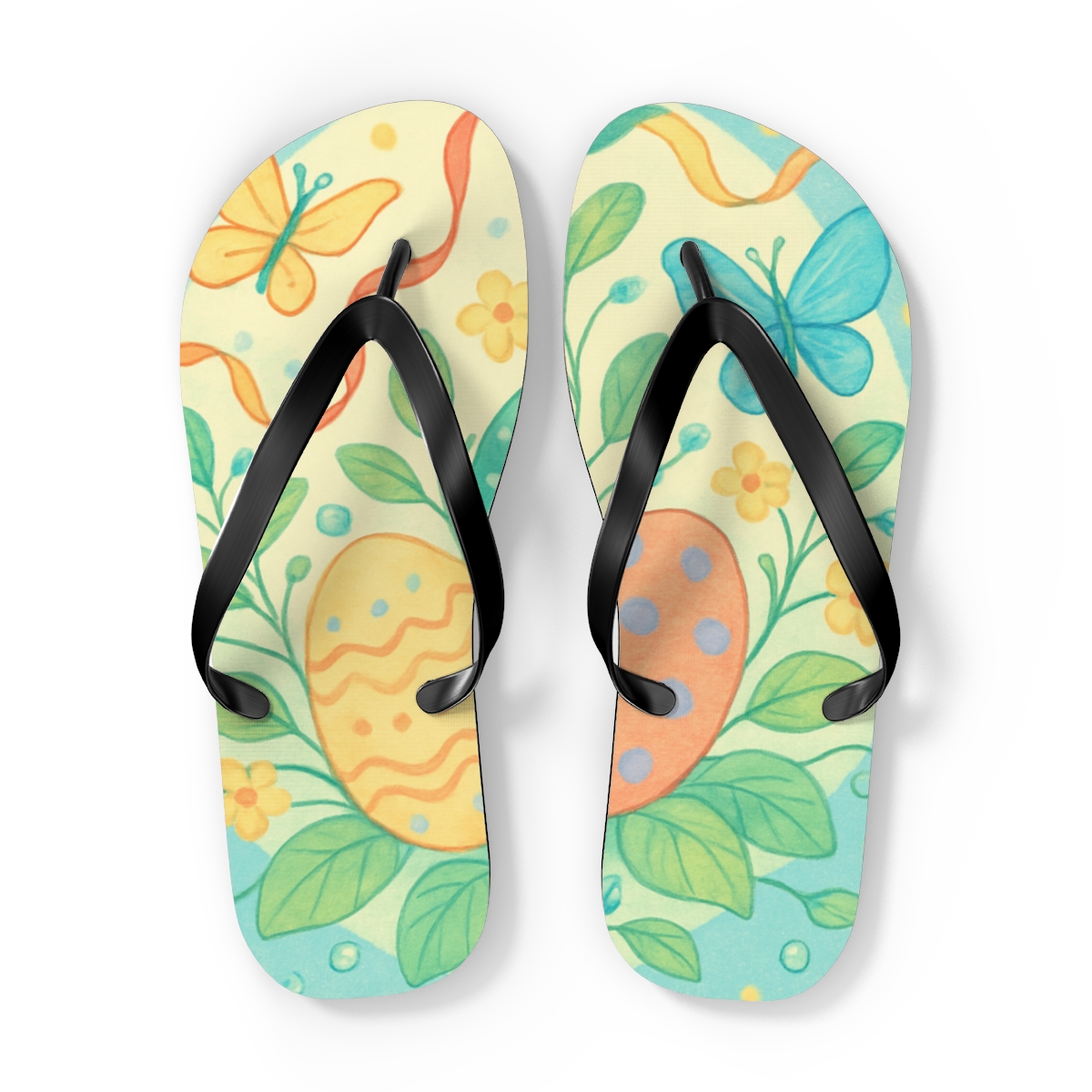 Spring Equinox Egg Garden designer logo flip flops