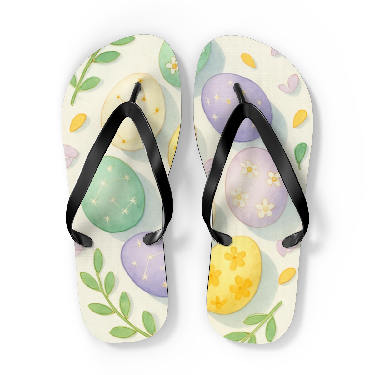 Spring Equinox Eggshell Constellations comfortable casual flip flops