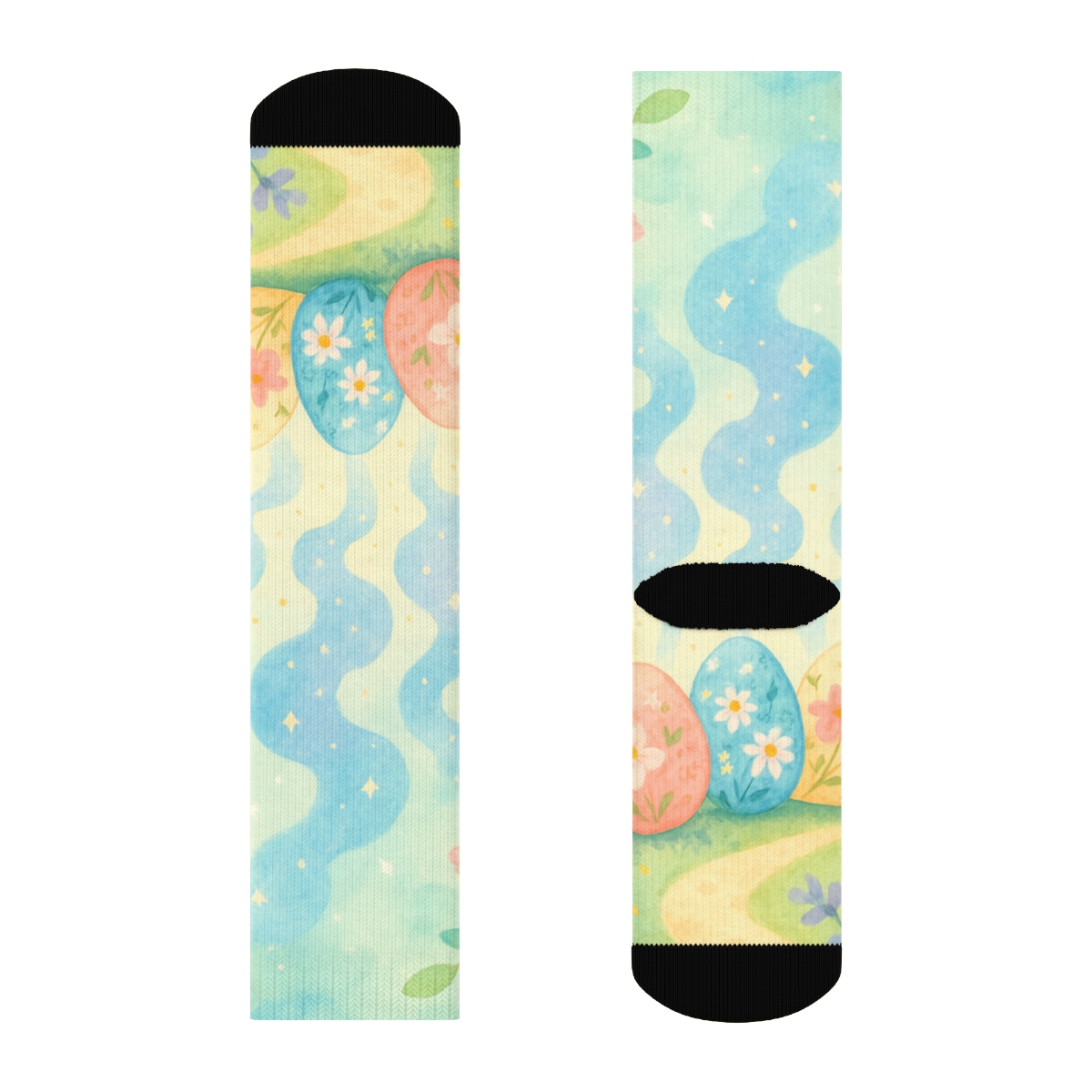 Spring Equinox Eggshell Nebula Garden designer logo socks