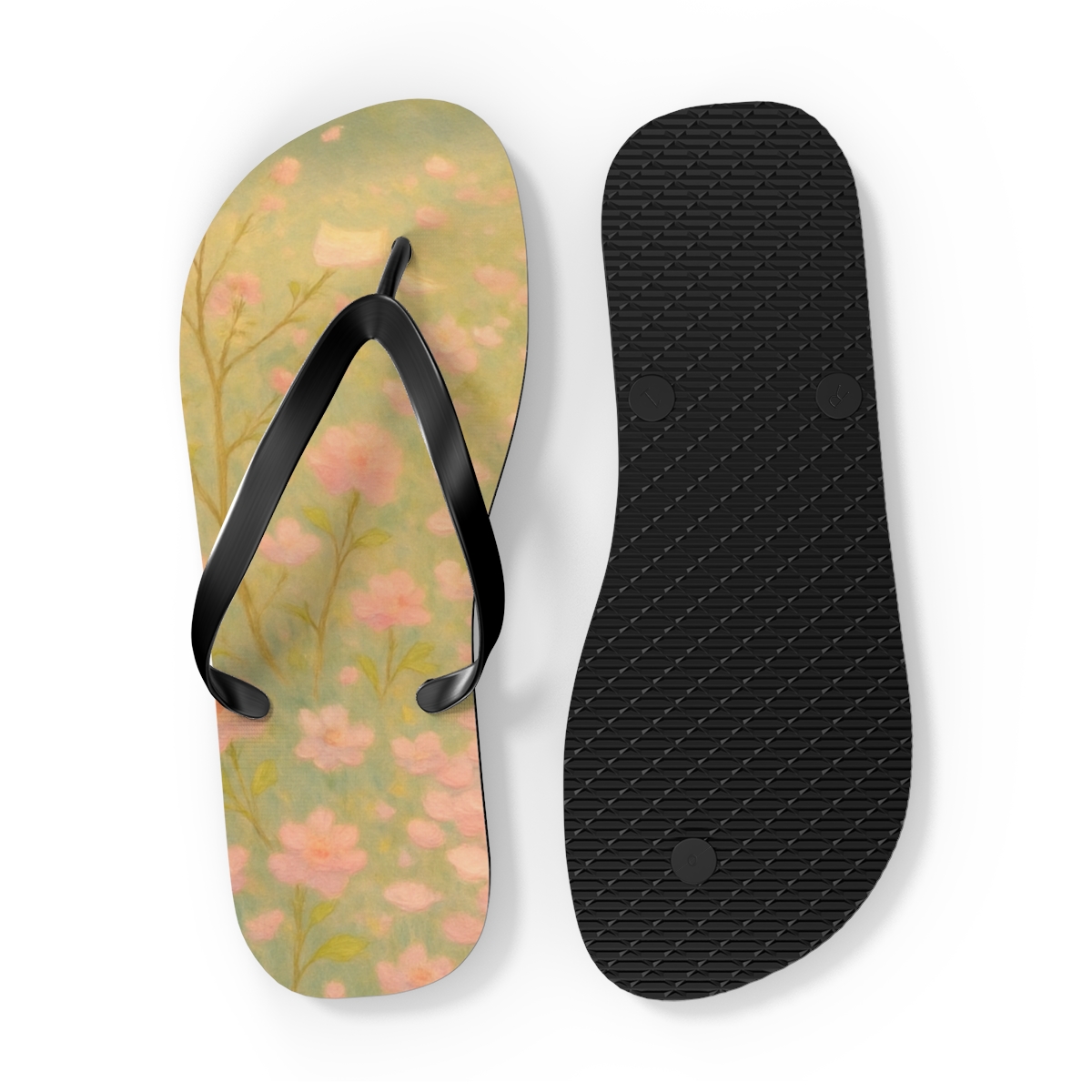 Spring Equinox Petal Parade stylish summer flip flops