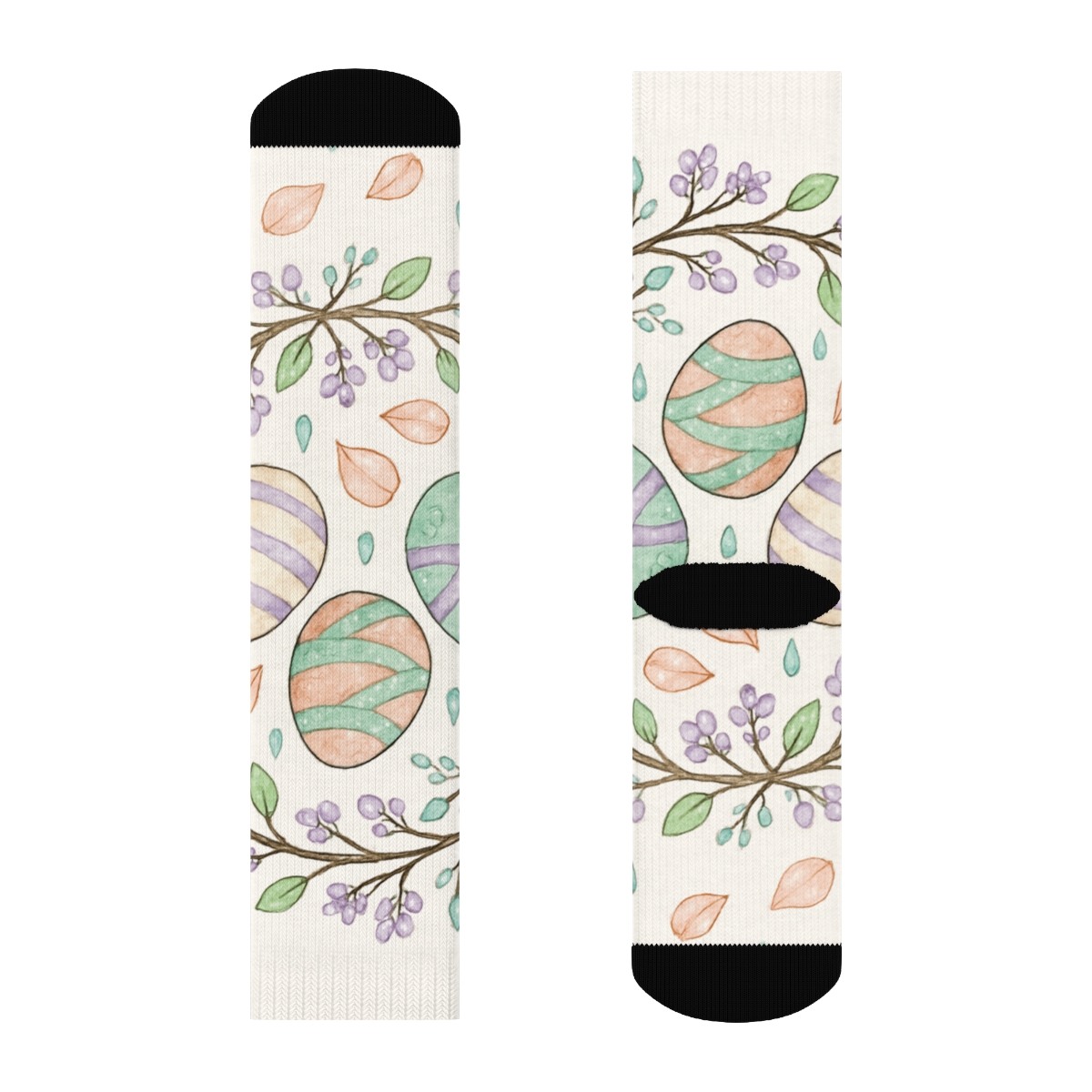 Spring Equinox Ribbon Egg Garden trendy colorful socks