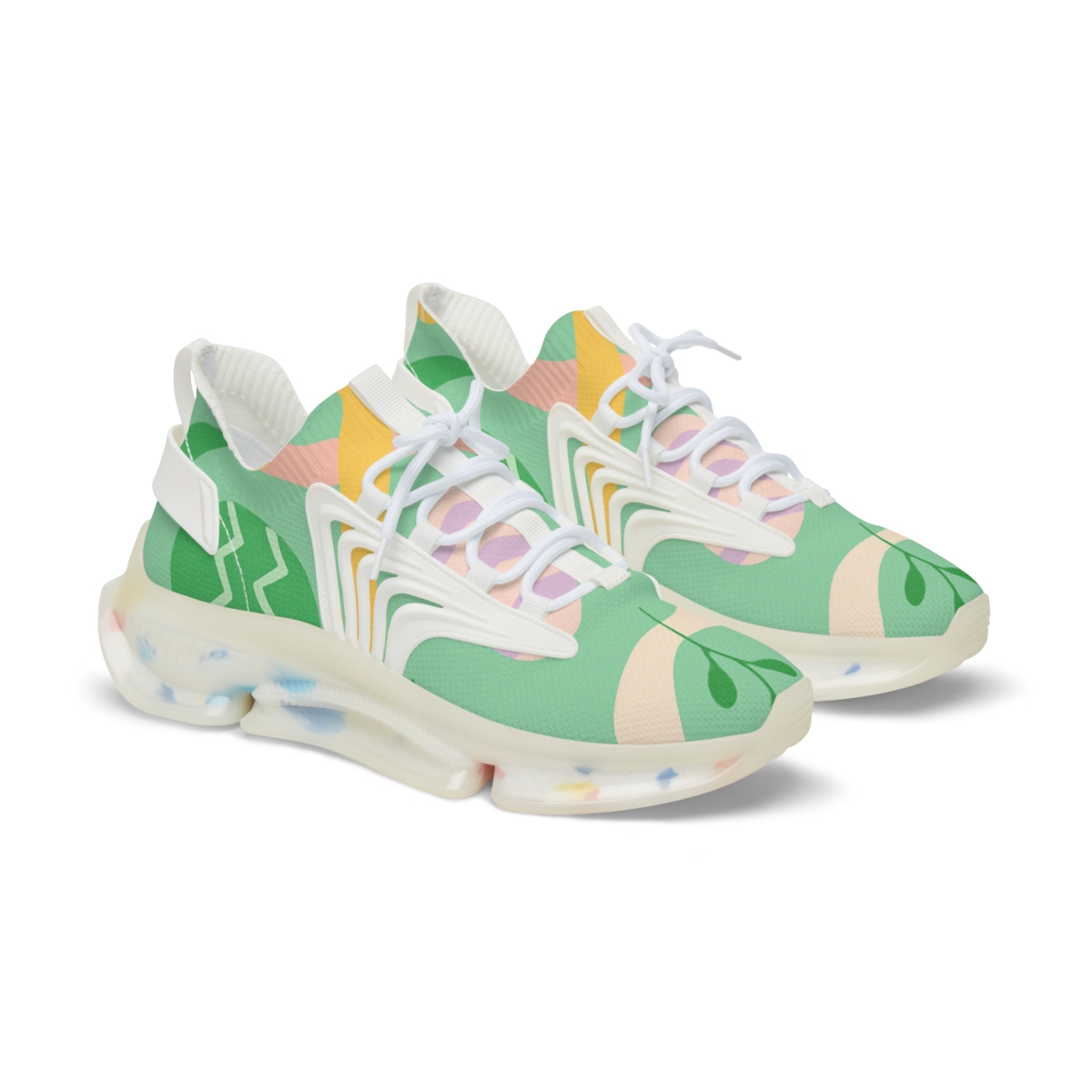Spring Equinox Ribbon Egg Garden unique printed sneakers