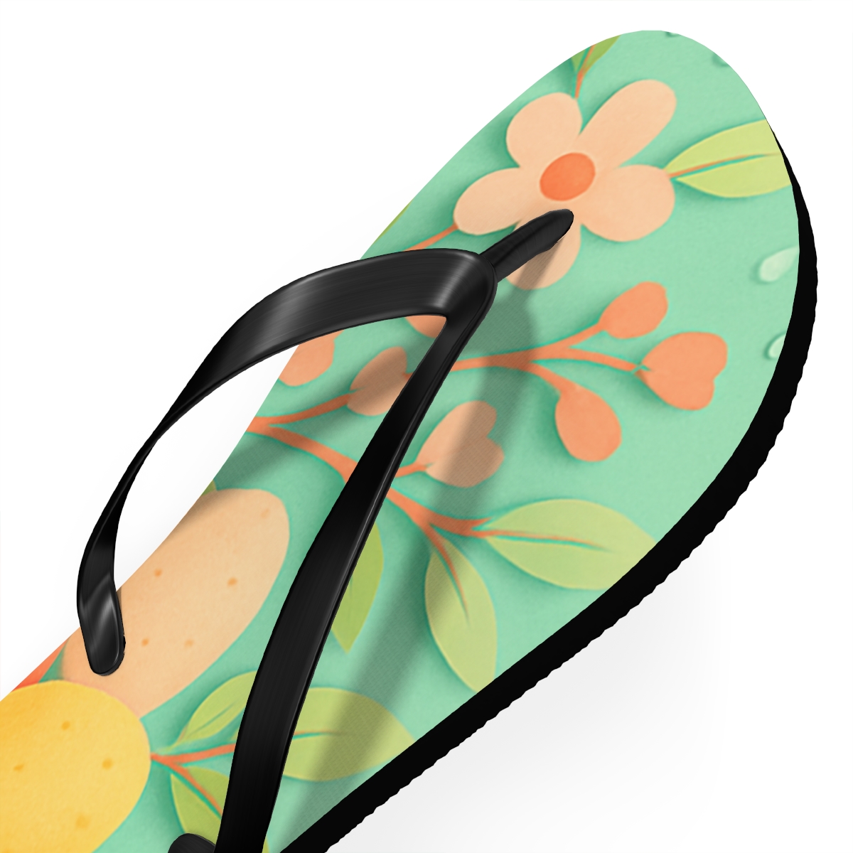 Spring Equinox Ribbon Garden unique graphic flip flops