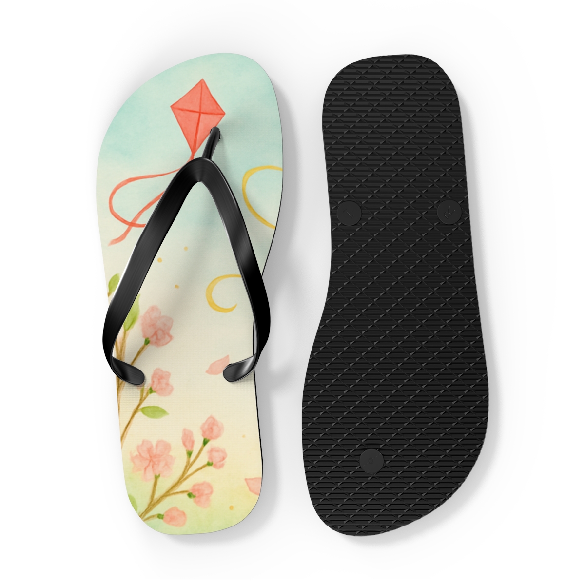 Spring Equinox Ribbon Kite Parade stylish summer flip flops