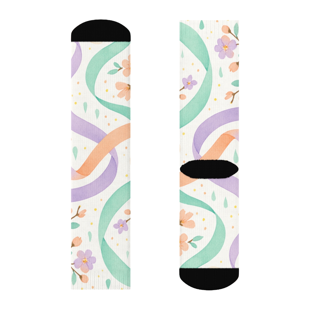 Spring Equinox Ribbon Parade trendy colorful socks