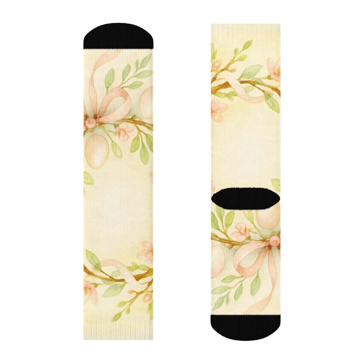 Spring Equinox Ribbon Wreath comfortable cotton socks