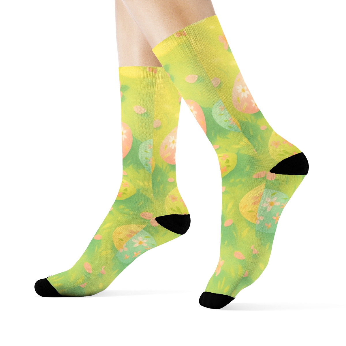 Spring Petal Egg Harmony unique printed sockscustom socks