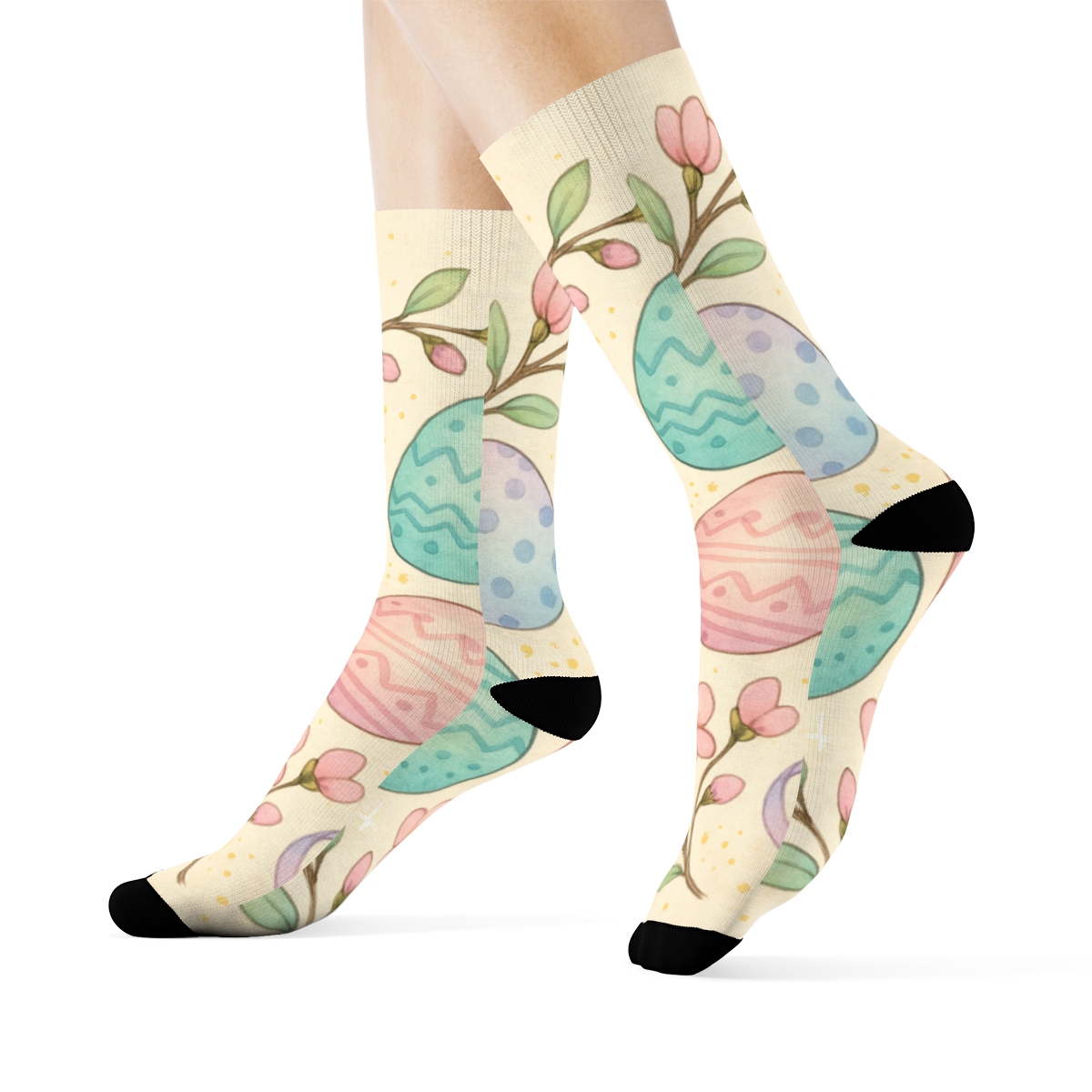 Spring Renewal Egg Nebula designer logo socks