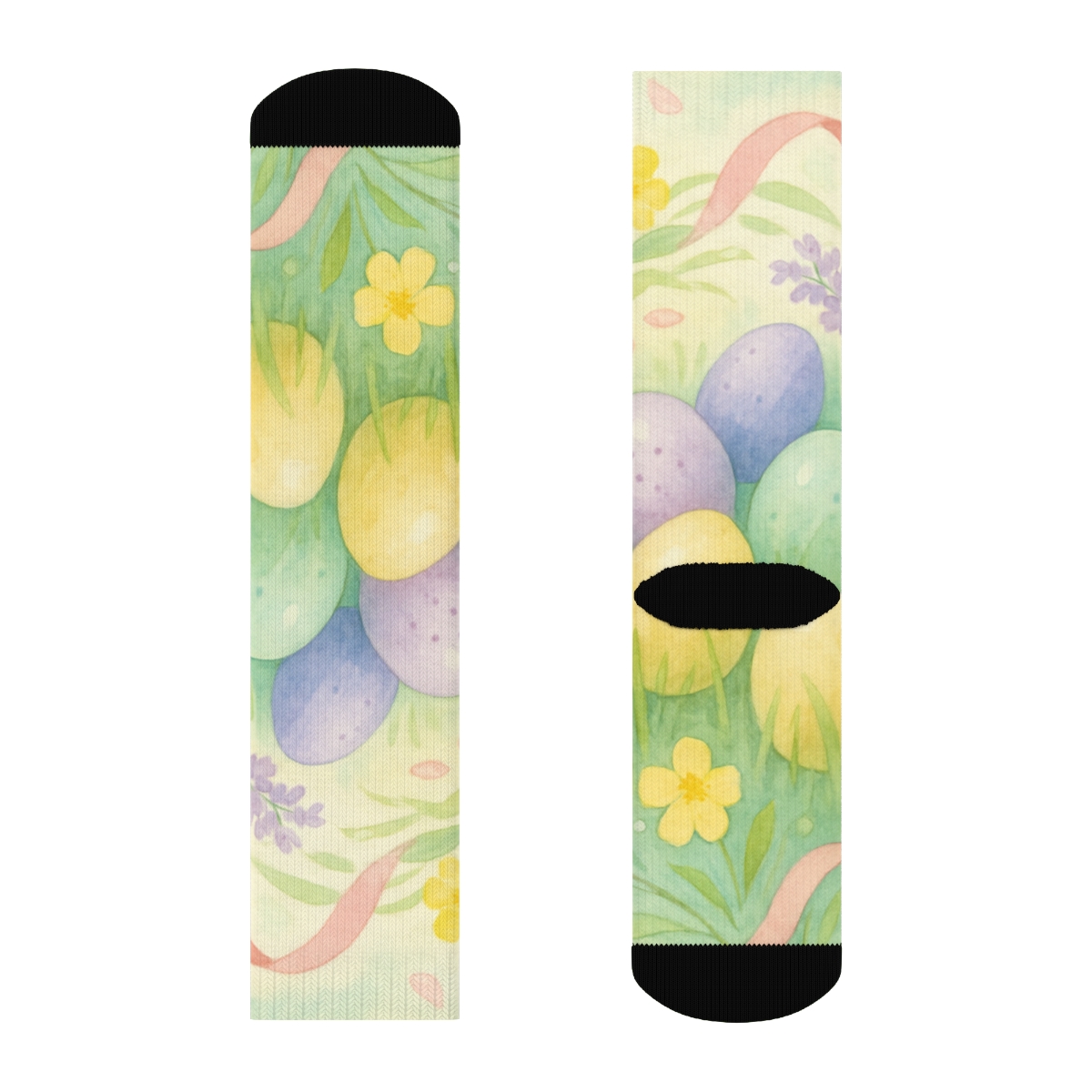 Spring Ribbon Egg Garden personalized cozy socks
