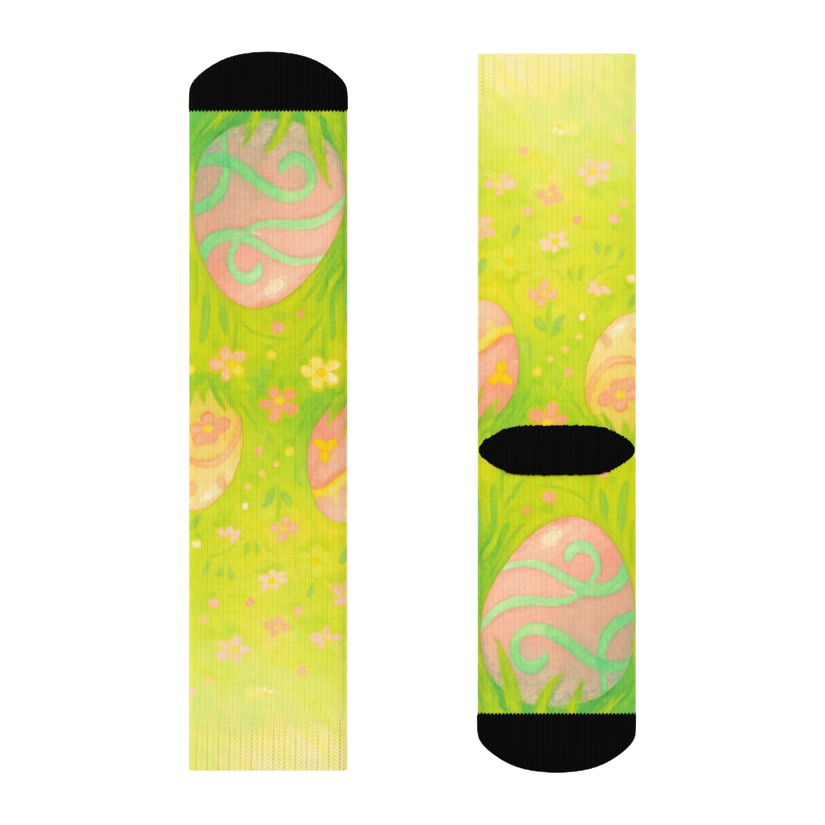 Spring Ribbon Egg Meadow stylish patterned socks