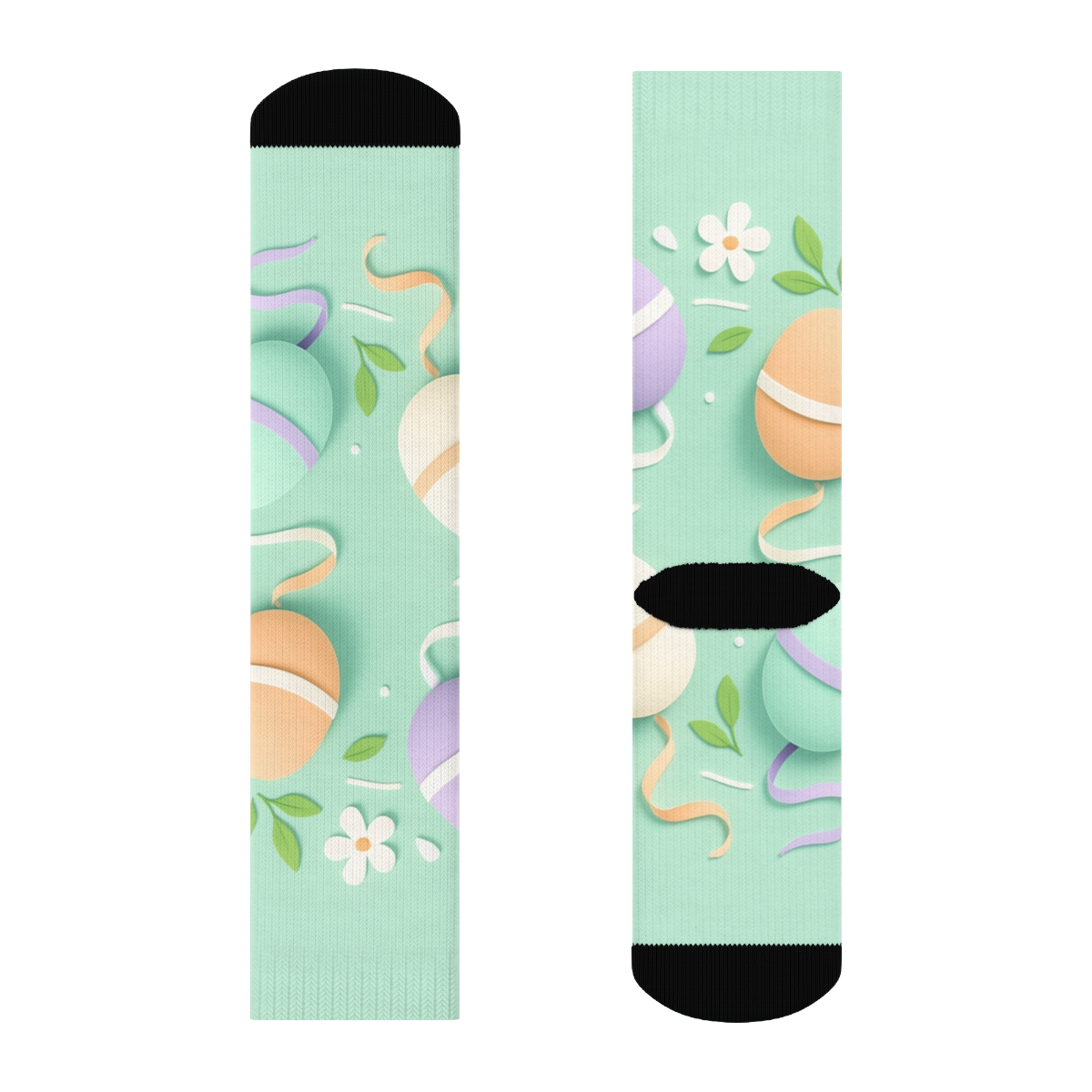 Spring Ribbon Egg Orbit trendy colorful socks