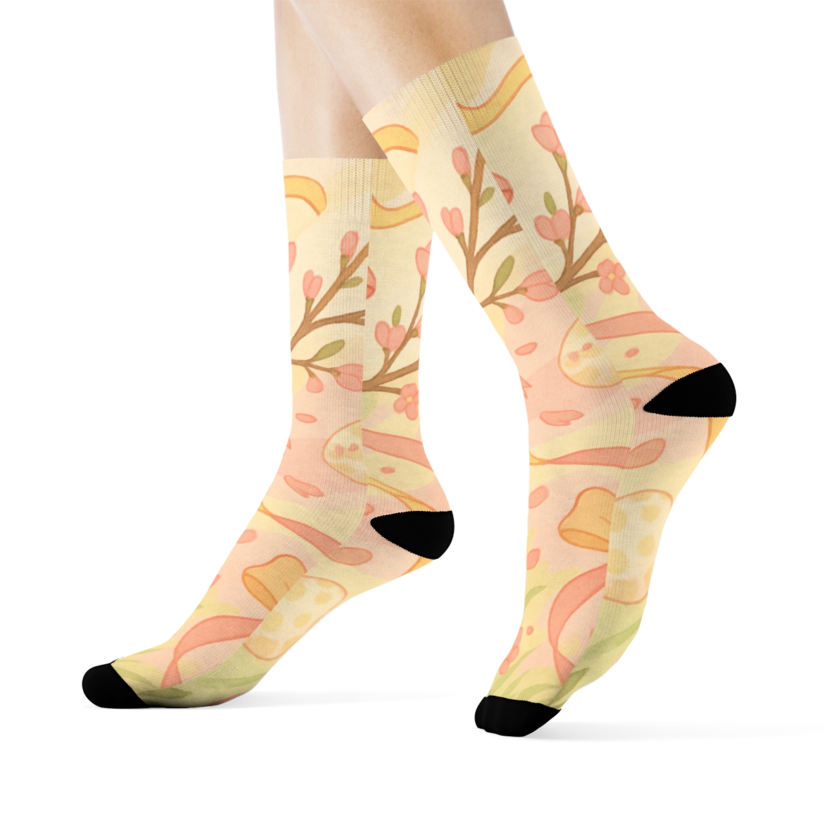 Spring Ribbon Petal Parade stylish patterned socks