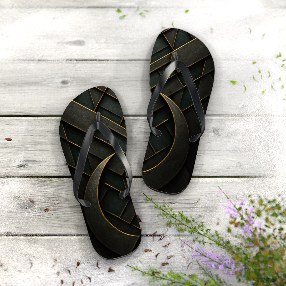 Stag Beetle Armor Lattice stylish summer flip flops