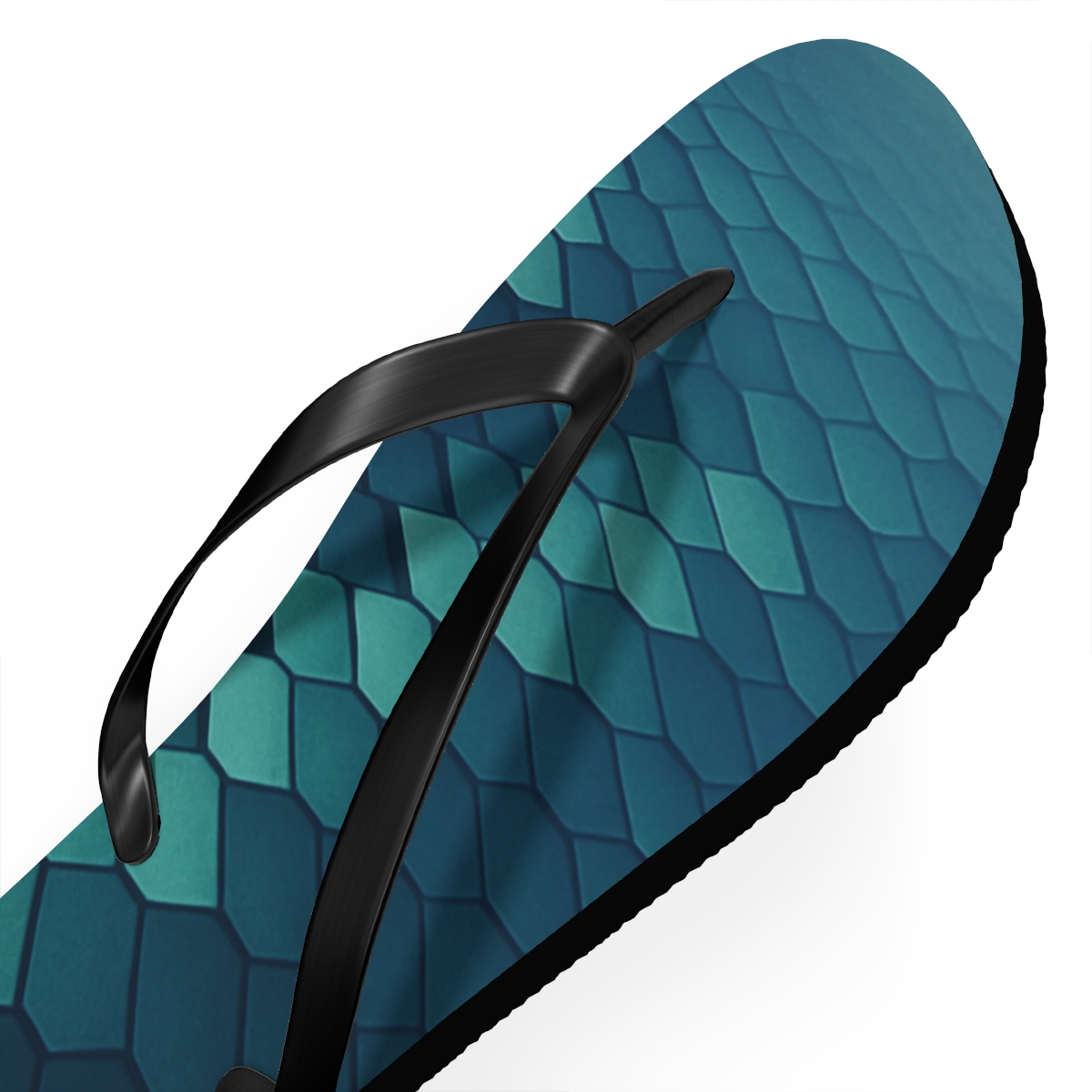 Staggered Hex Ripple personalized beach flip flops