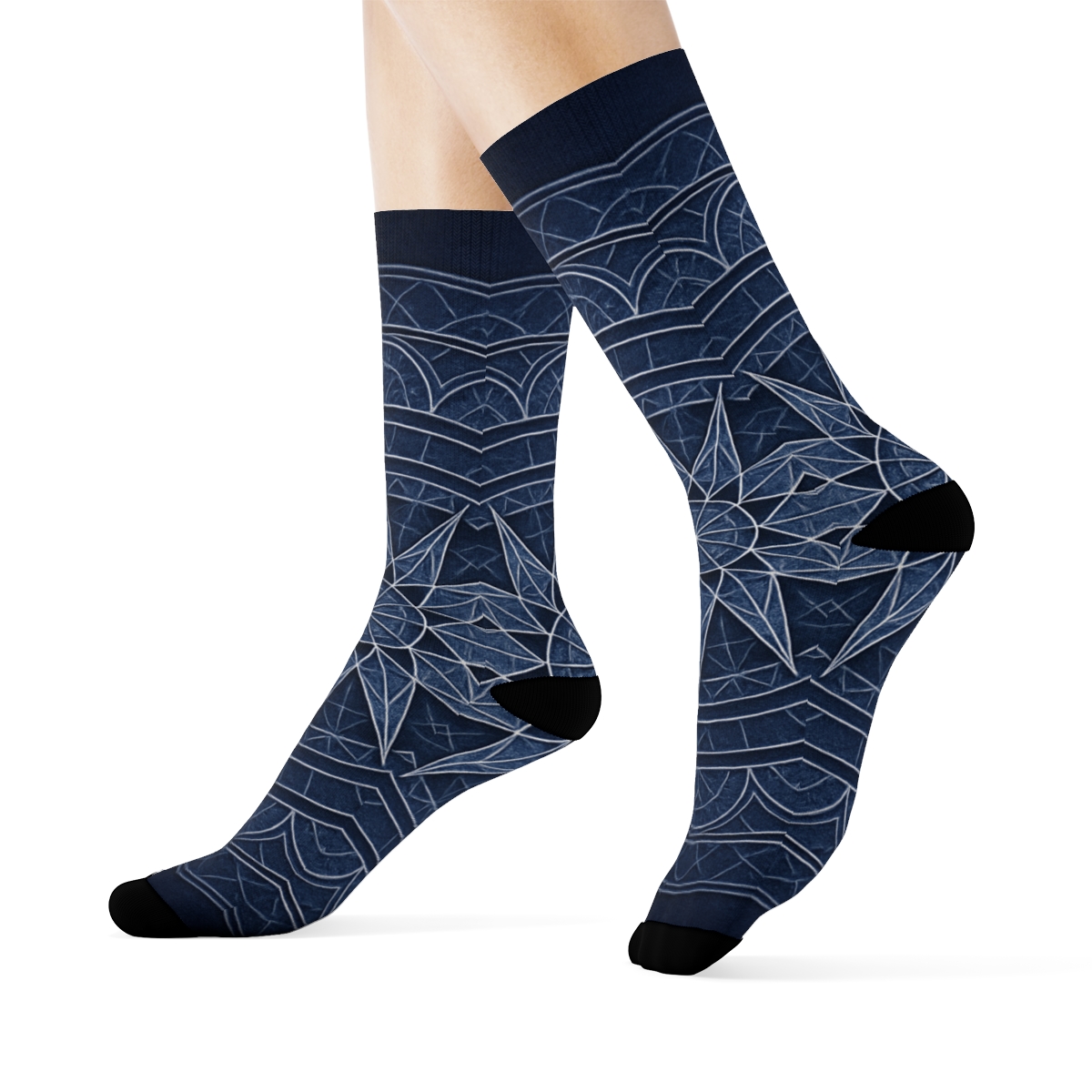 Starburst Lattice Mosaic designer logo socks