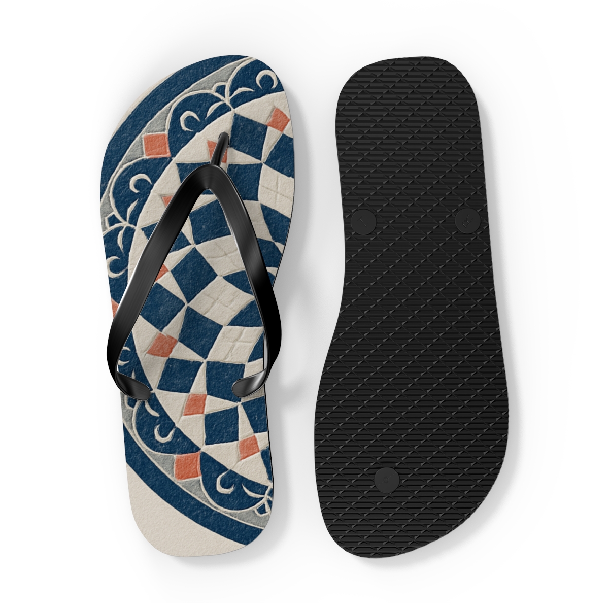Starburst Lattice Mosaic personalized beach flip flops