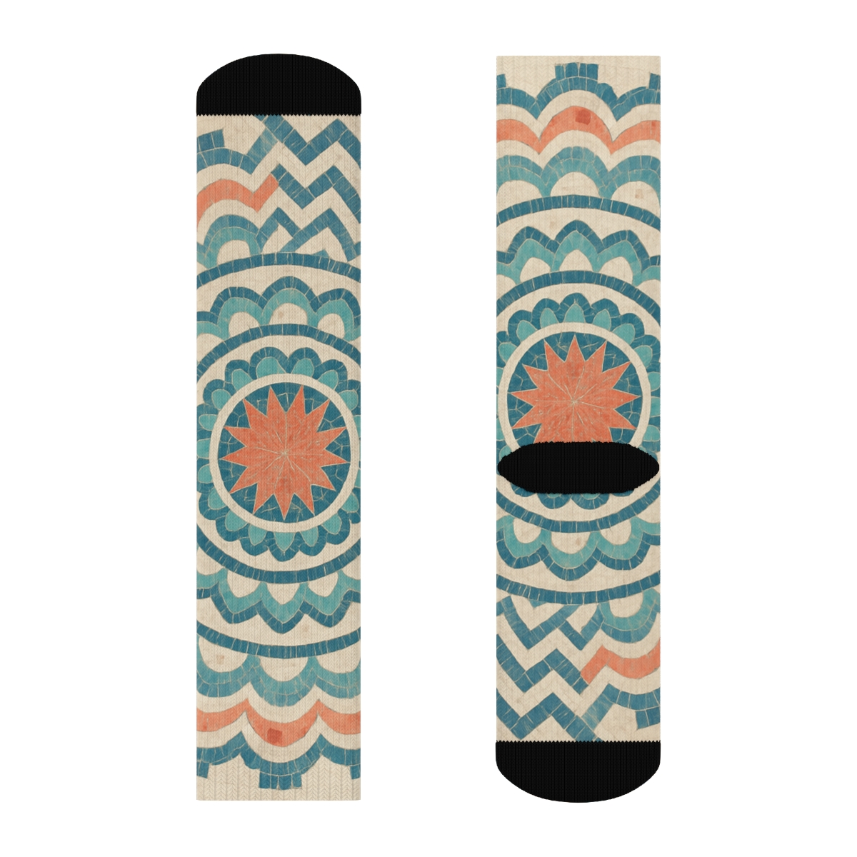 Starburst Tessera Spiral stylish patterned socks