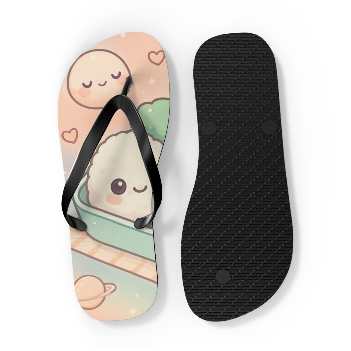 Starlight Bento Buddies unique graphic flip flops