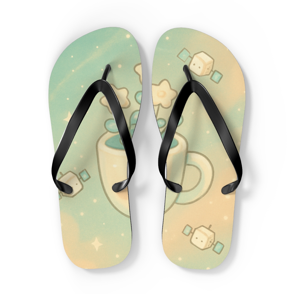 Starlight Teacup Orbit Garden stylish summer flip flops