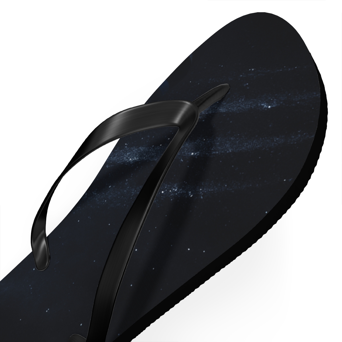 Starlit Stripes Of The Phantom Panther personalized beach flip flops