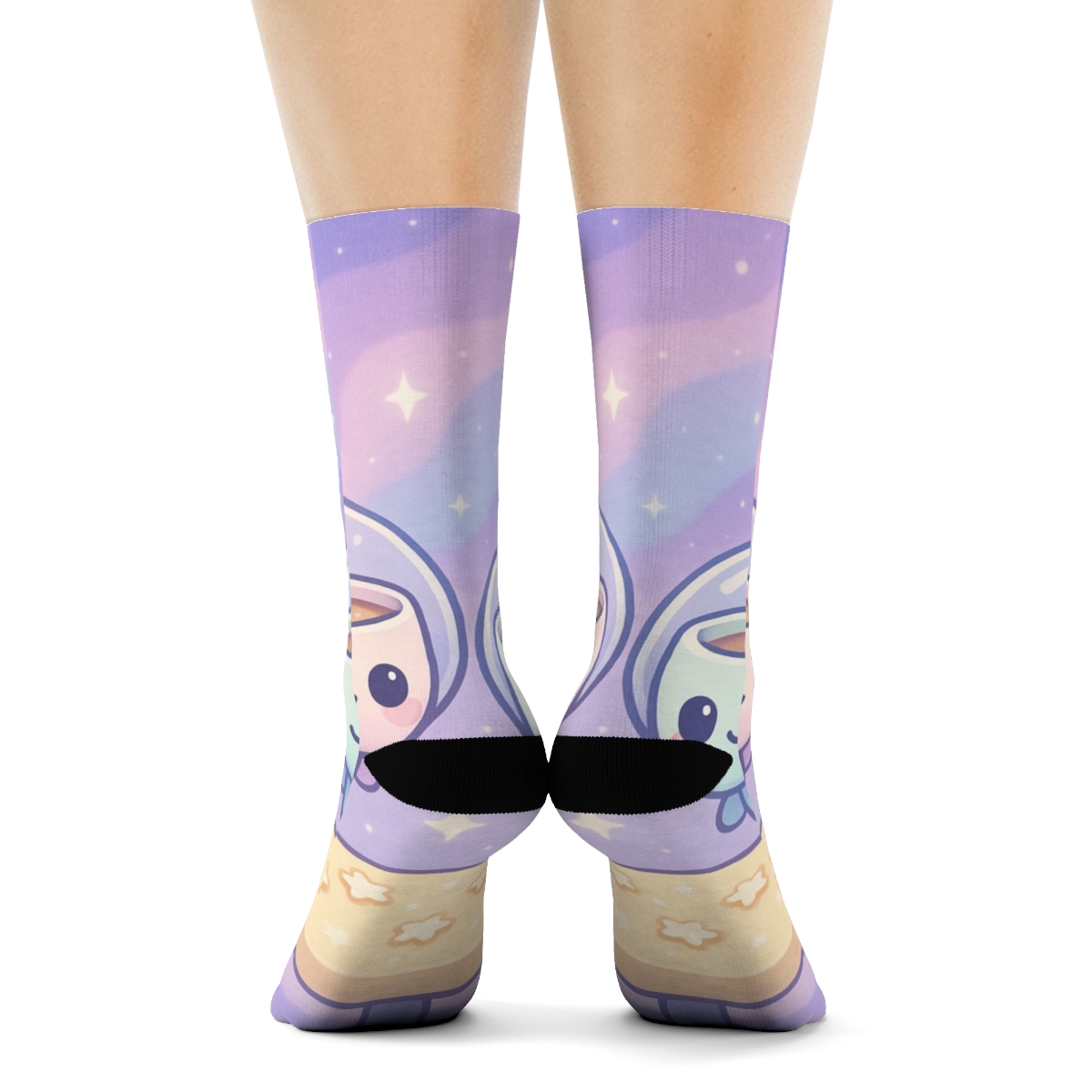 Starlit Teacup Astronaut Pals comfortable cotton socks