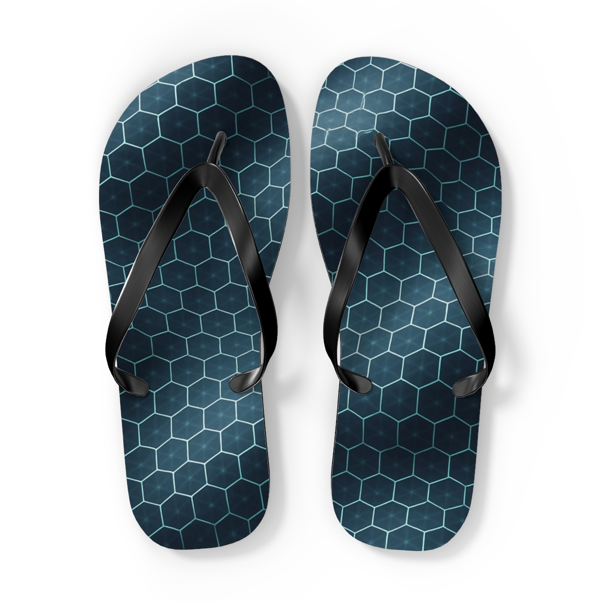 Stellar Hex Wave Lattice trendy printed flip flops