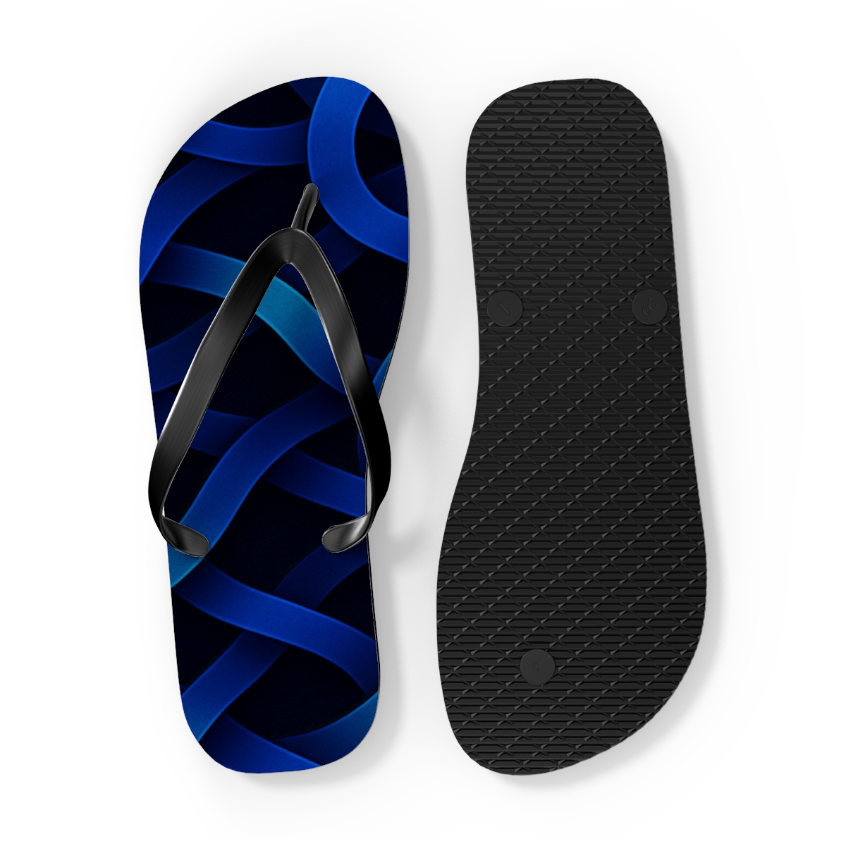 Stellar Ribbon Tessellation personalized beach flip flops