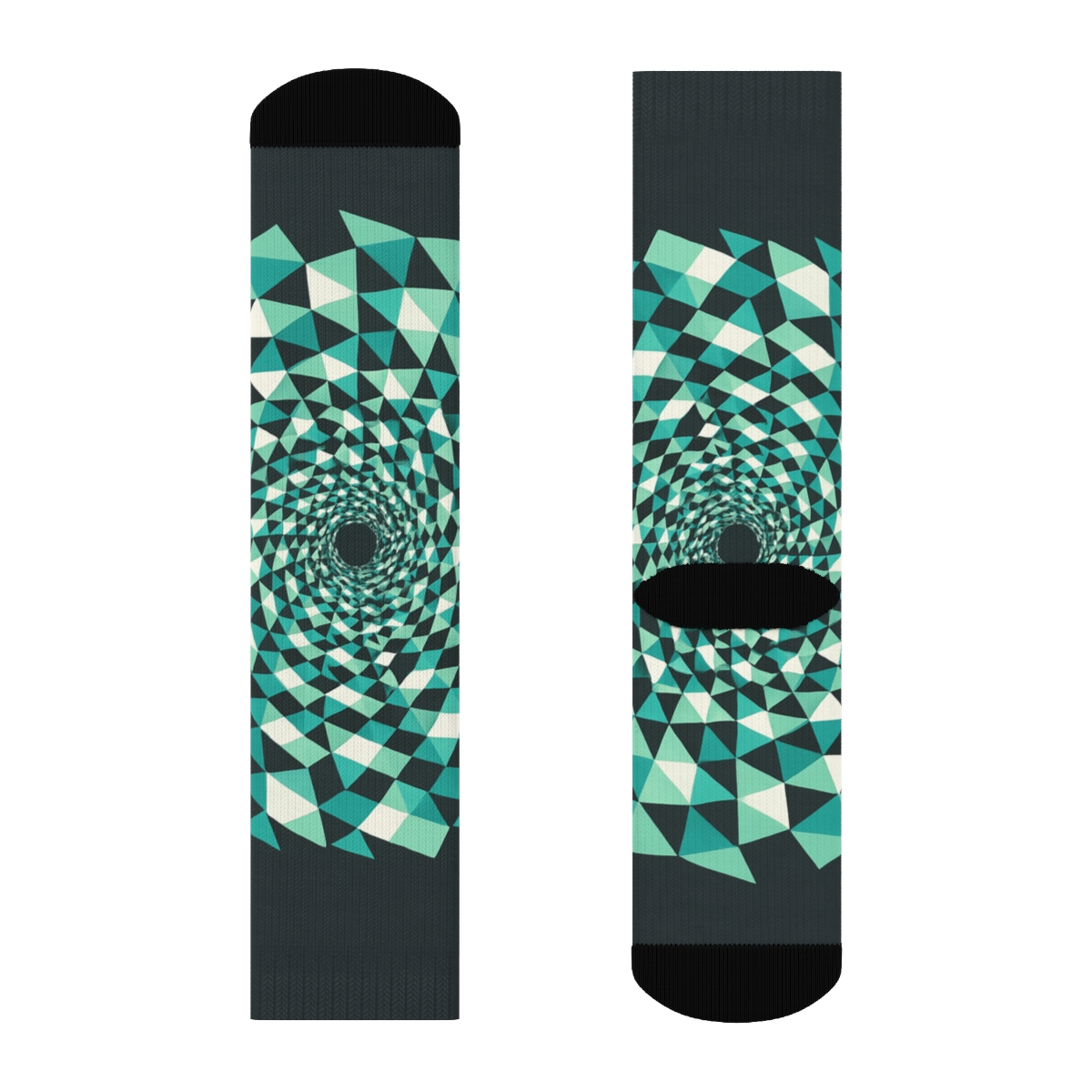Stellar Spiral Tessellation designer logo socks